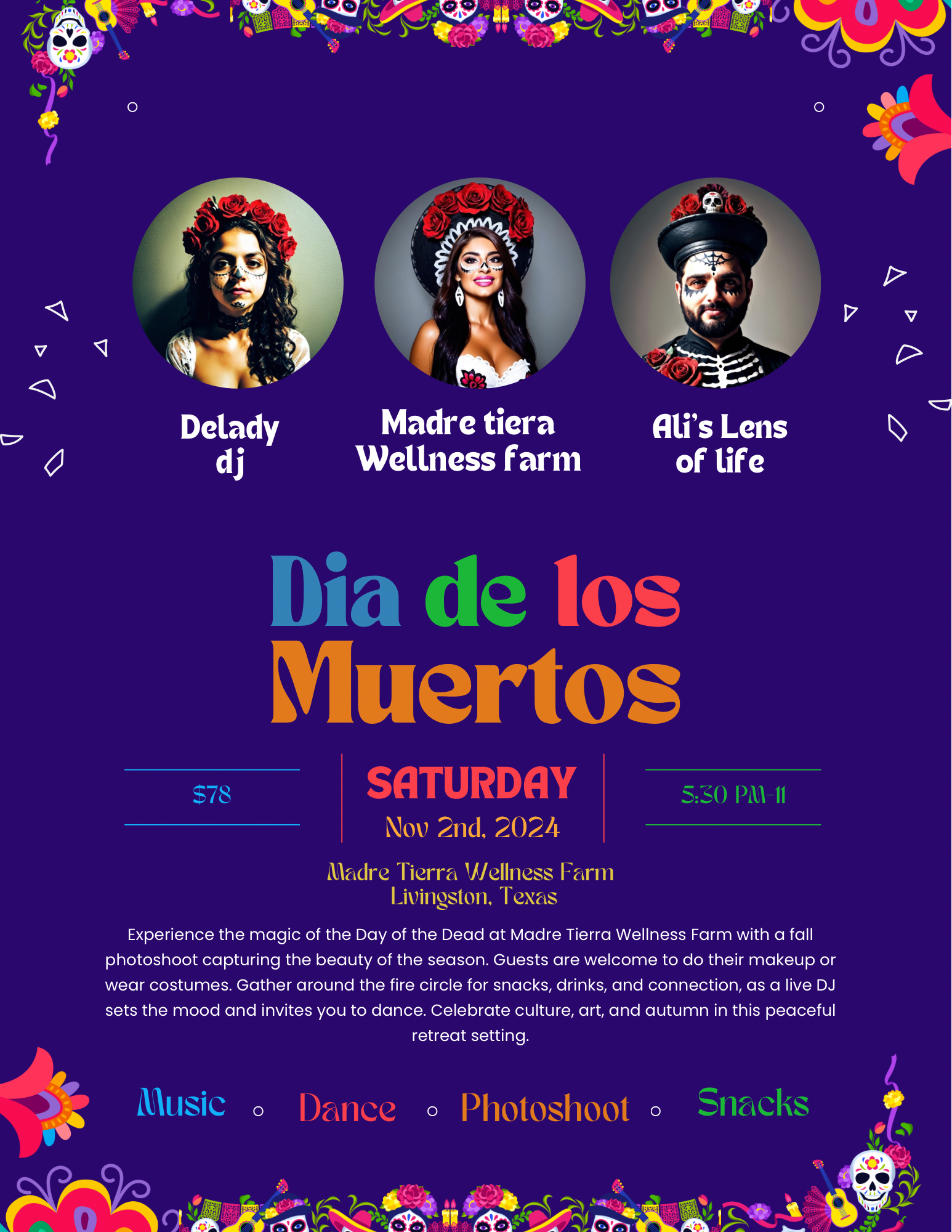 Fall Photoshoot, Music & Dia De Los Muertos