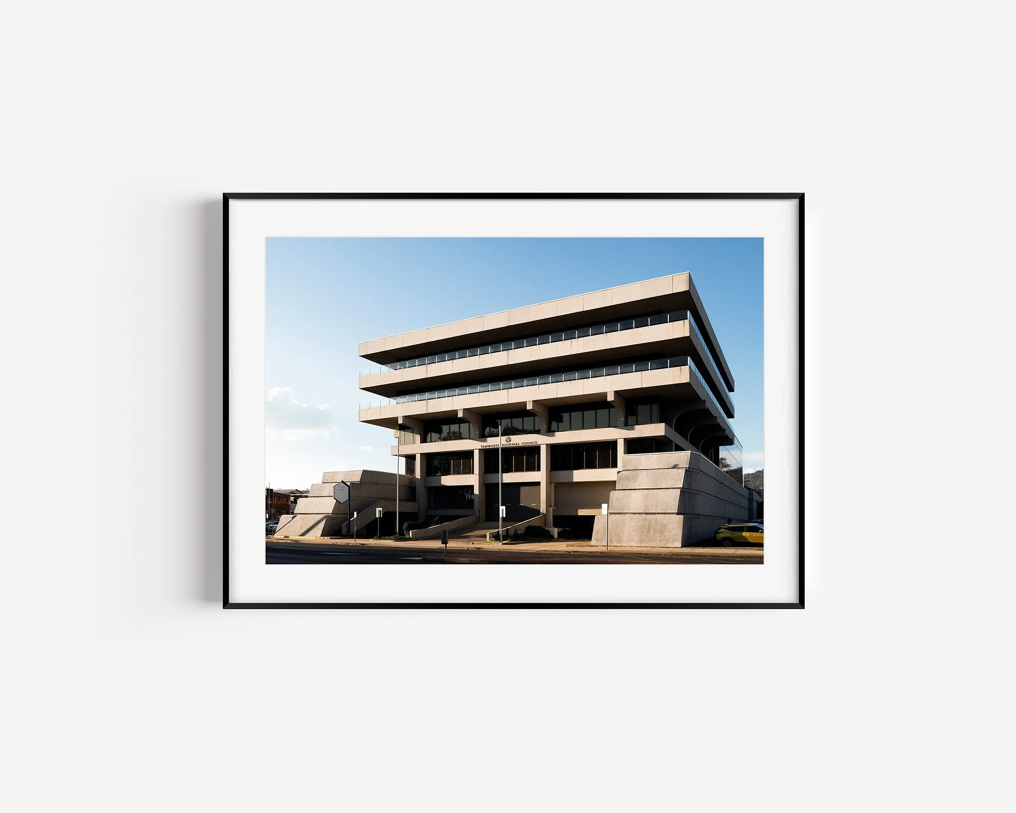 A4-landscape-black-frame-with-matte_ray-walsh-house-tamworth-architecture-print-matthew-sherren.jpg