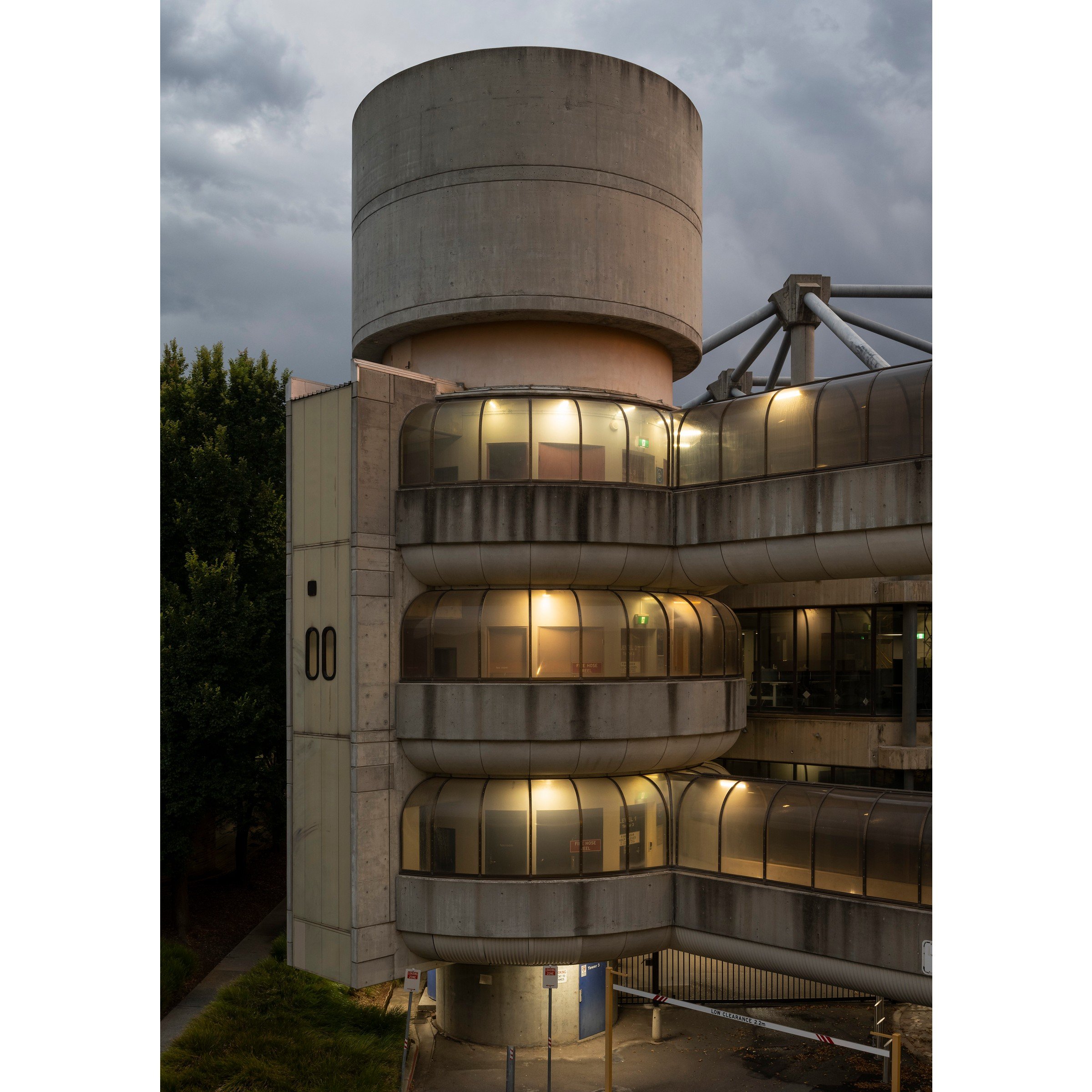 Callam Offices Woden Canberra brutalist architecture by John Andrews photography print by Matthew Sherren