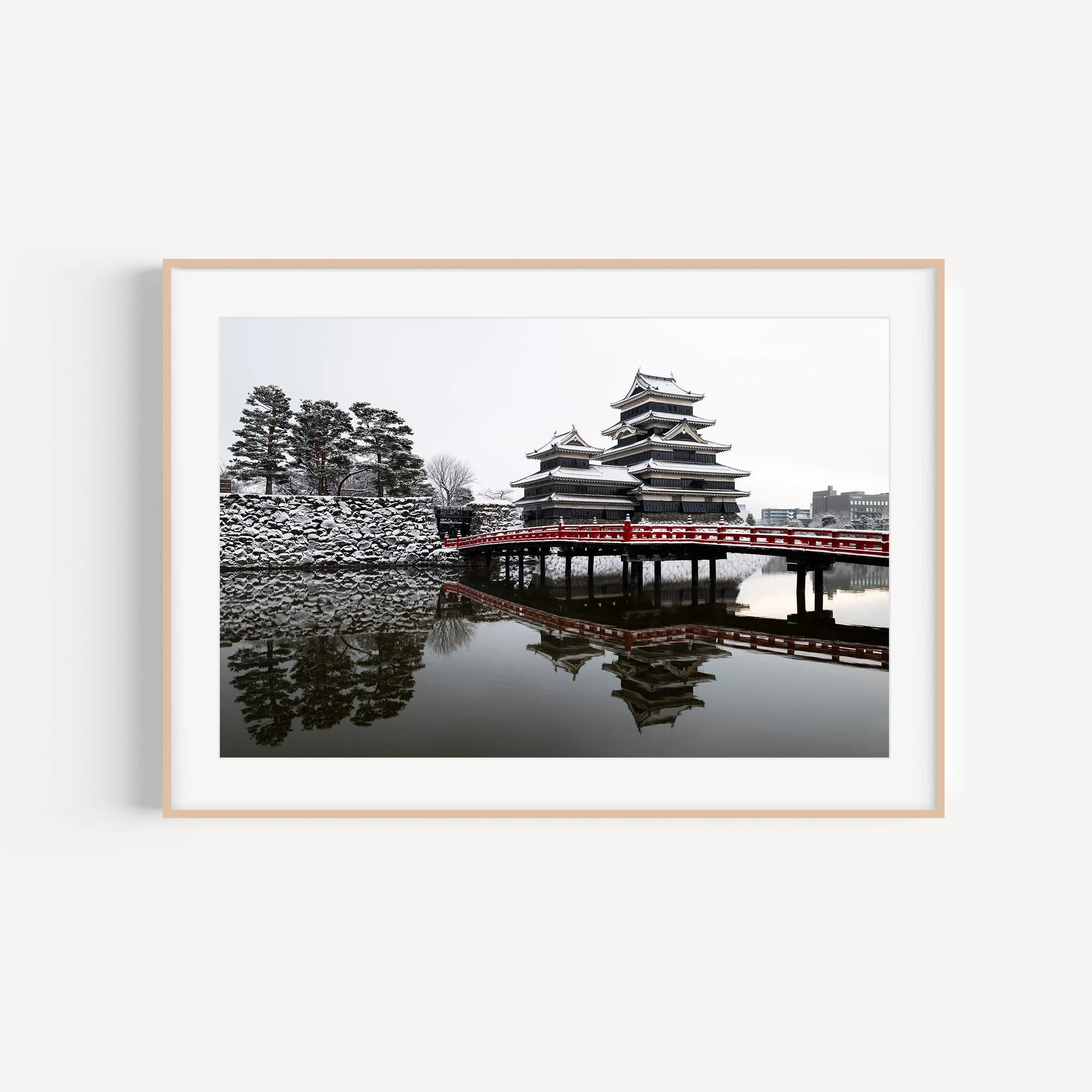sherbet-land-matsumoto-travel-print-matthew-sherren_landscape-brown-frame-with-matte.jpg