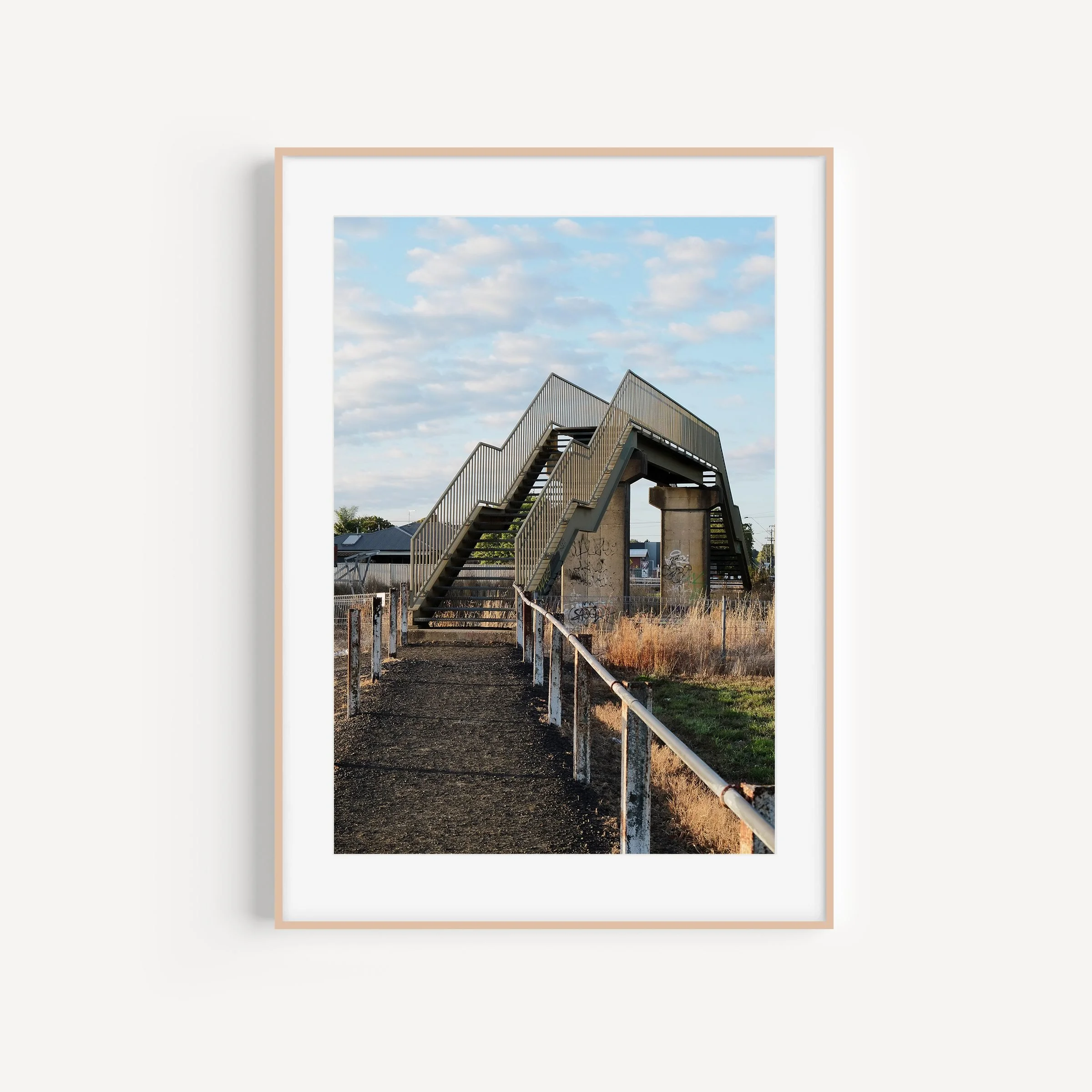 stawell-street-bridge-ballarat-street-print-matthew-sherren_portrait-brown-frame-with-matte.jpg