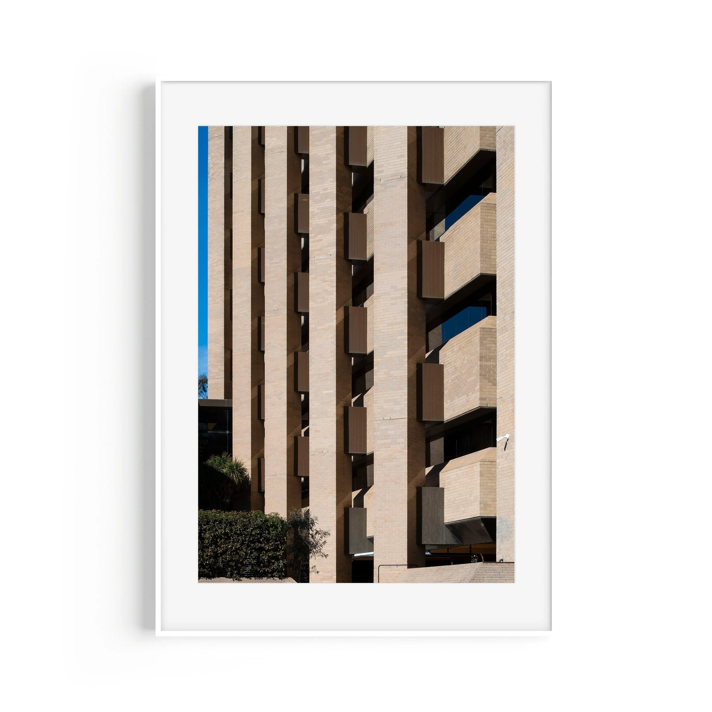 470 Northbourne #2 Canberra Architecture Print Transact House Dickson Portrait White Frame by Matthew Sherren