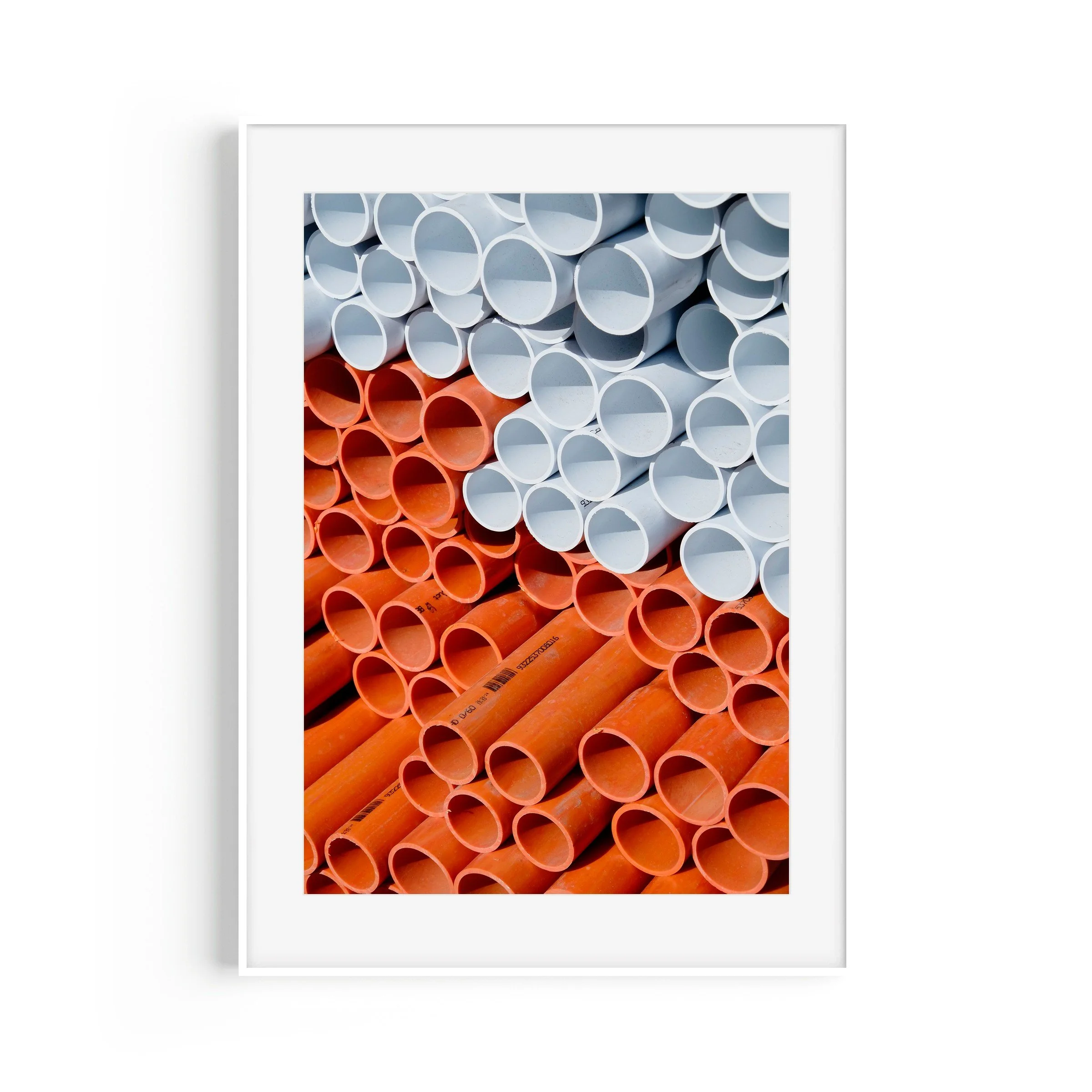 Trypo Smiggins Holes Kosciuszko orange tubes minimalist print white frame
