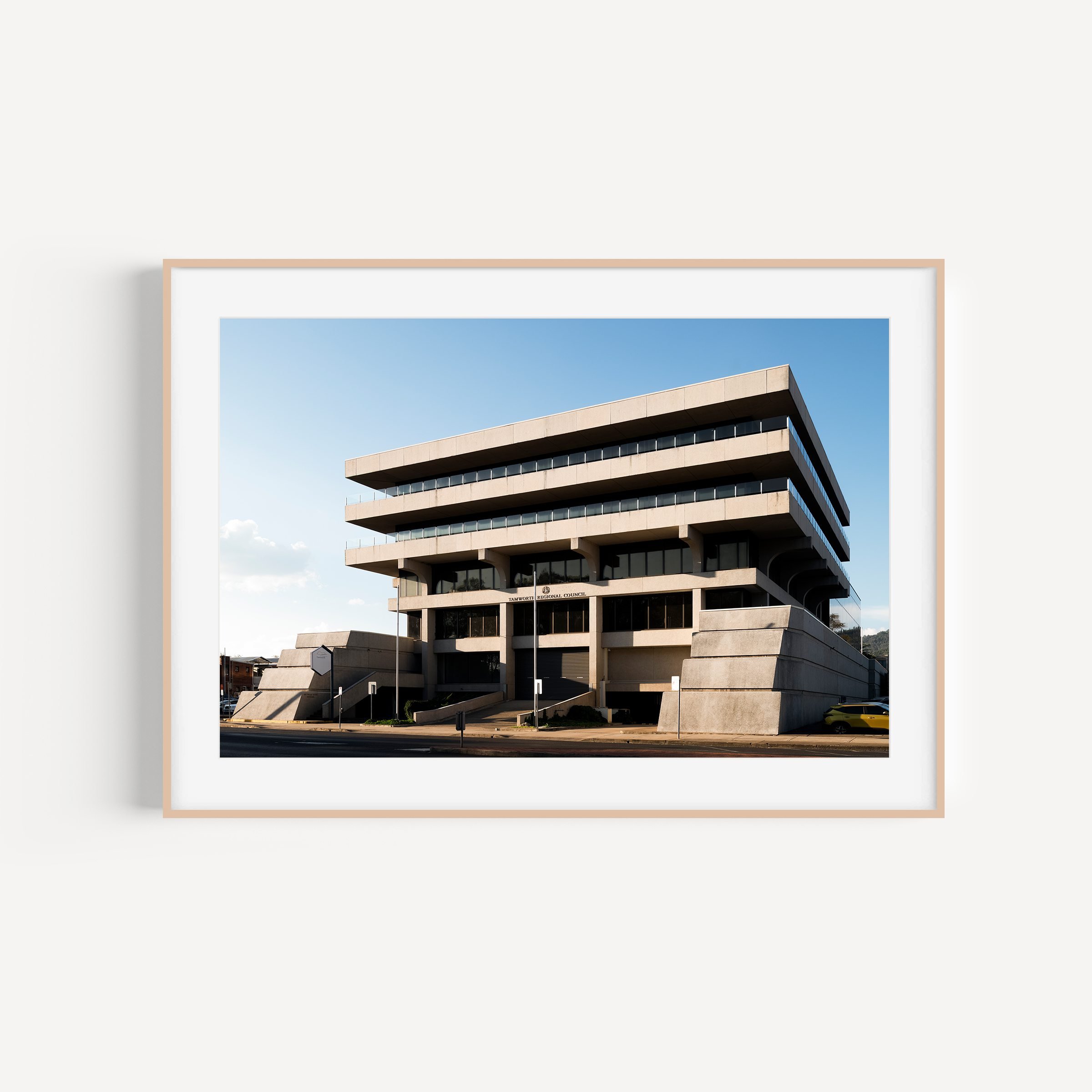 ray-walsh-house-#1-tamworth-architecture-print-matthew-sherren_landscape-brown-frame-with-matte.jpg
