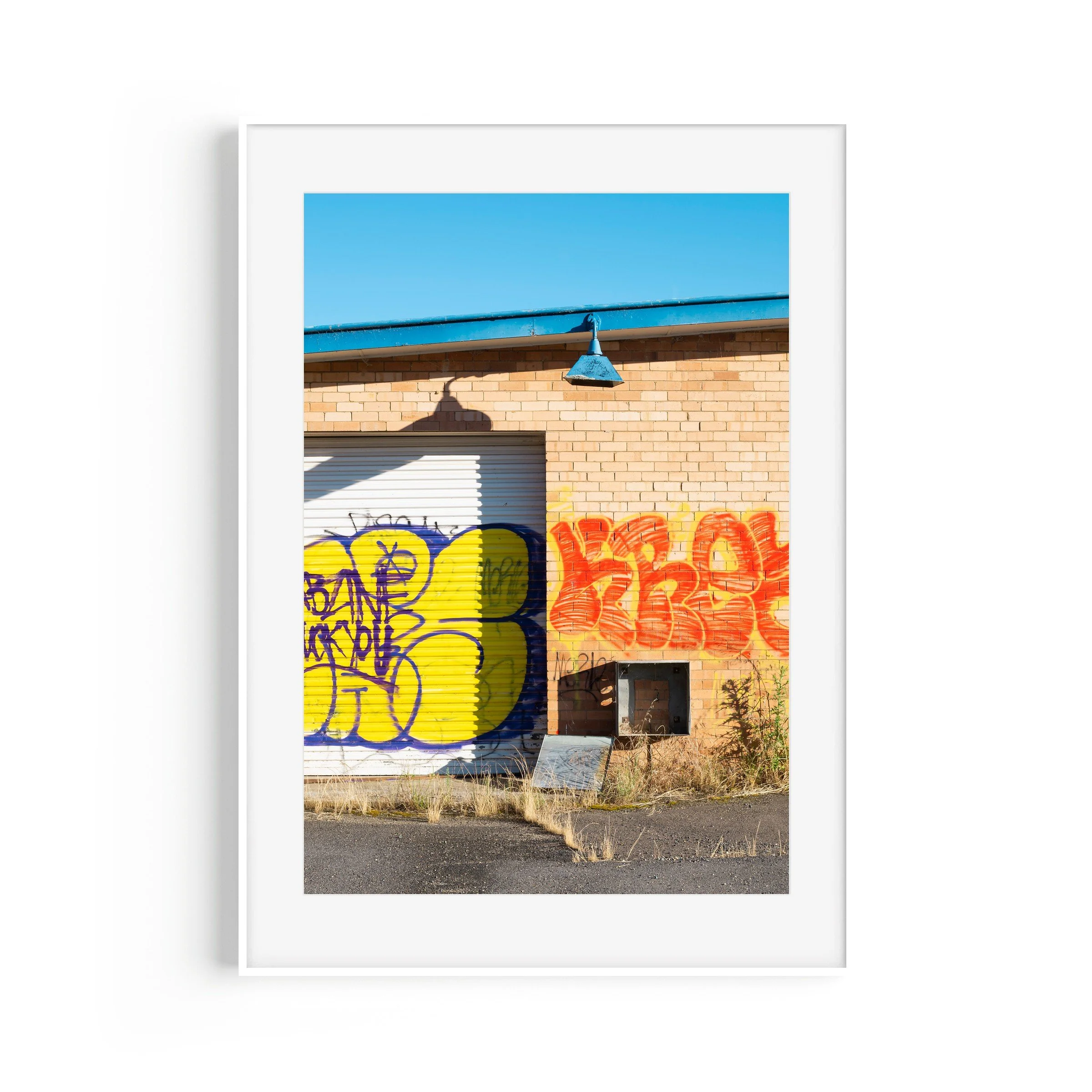 7845 Service Station New South Wales yellow door street photography print by Matthew Sherren