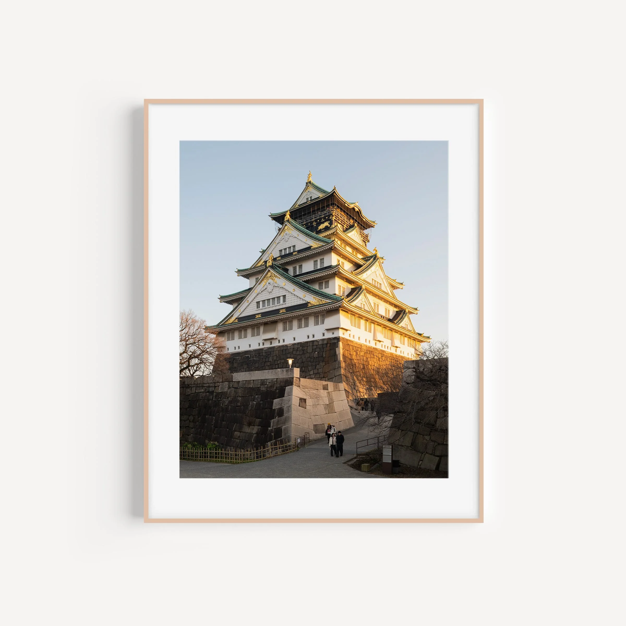 bowser's-castle-osaka-travel-print-matthew-sherren_4x5-brown-frame-with-matte.jpg