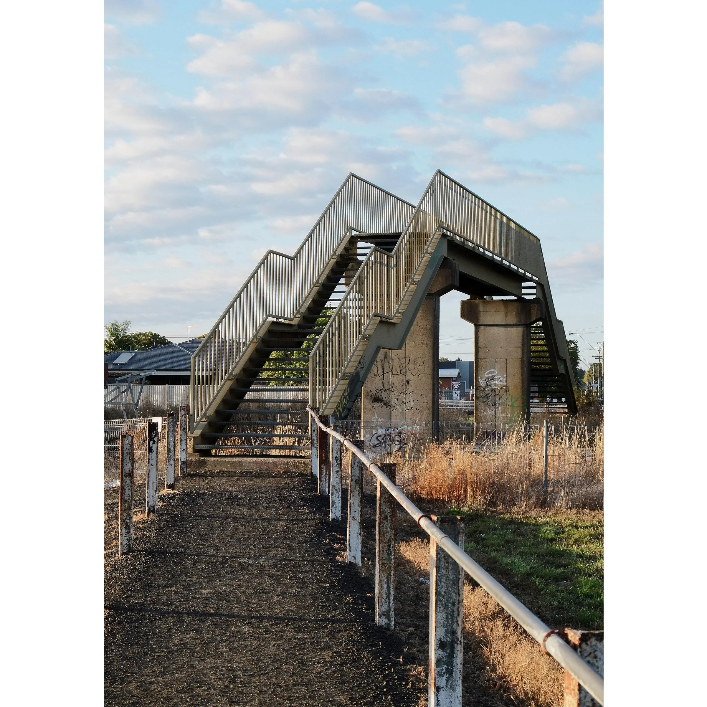 Stawell Street Bridge print preview footbridge over railway Ballarat Victoria by Matthew Sherren