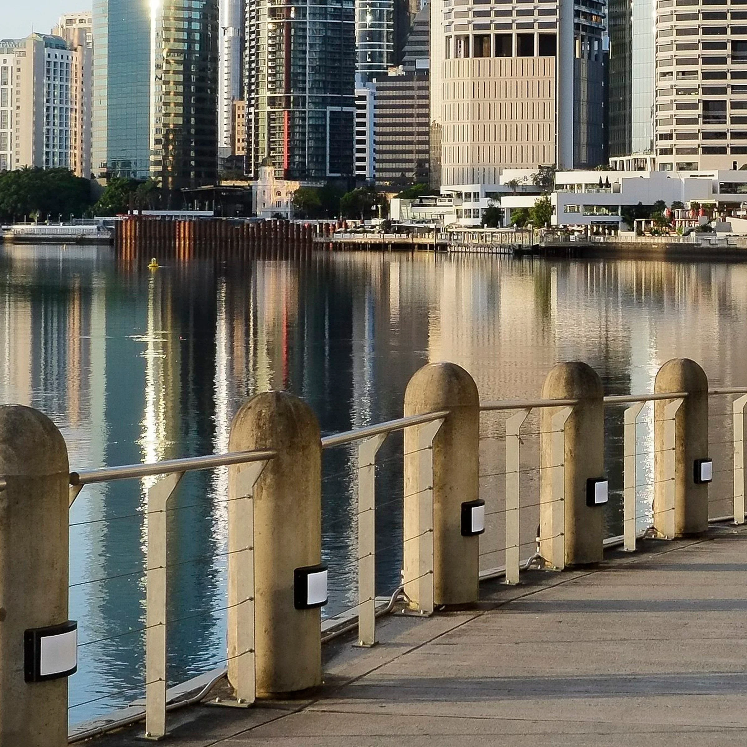 City Reach print detail close-up bottom left corner Brisbane River Queensland by Matthew Sherren