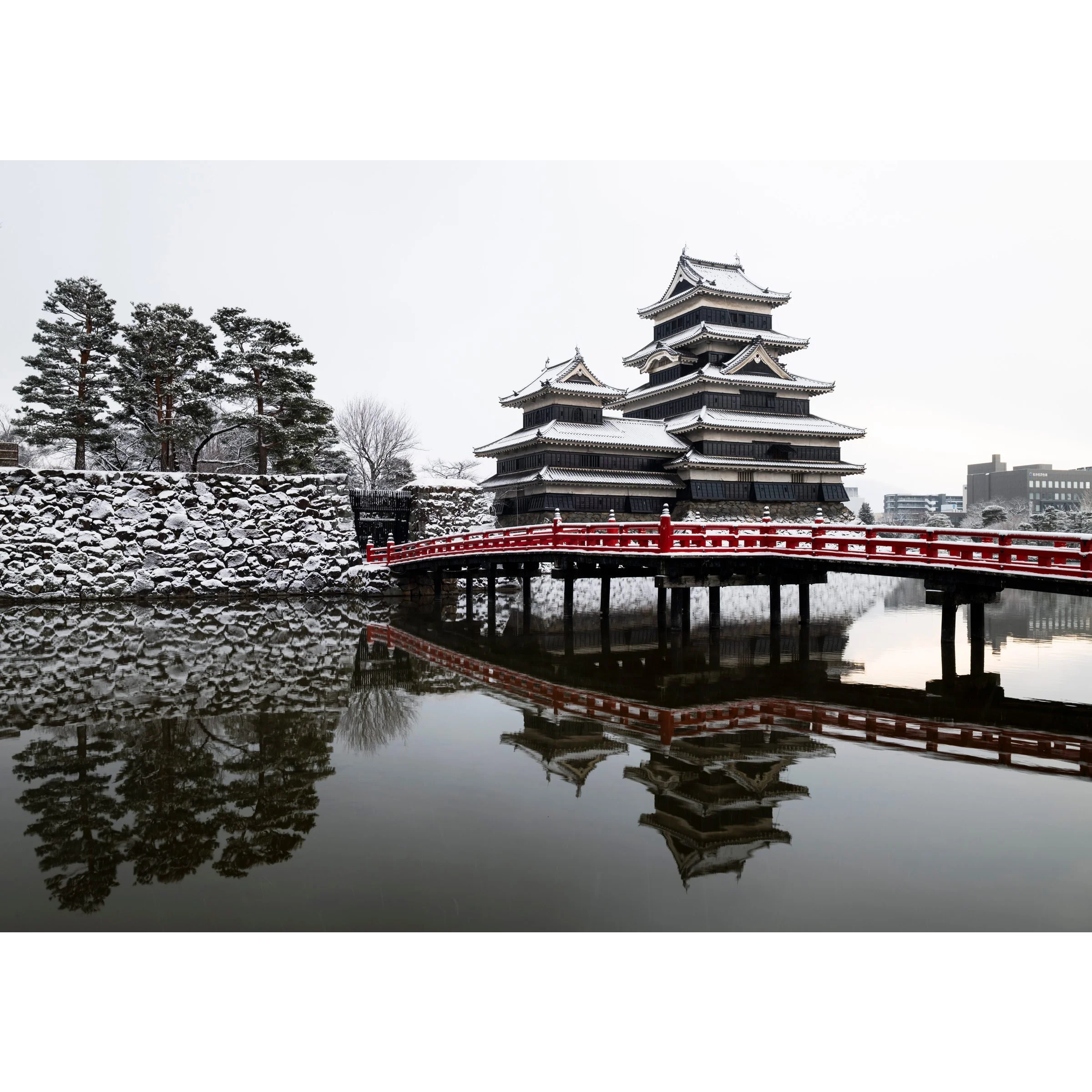 Sherbet Land print preview Matsumoto Castle in snow Nagano Japan by Matthew Sherren
