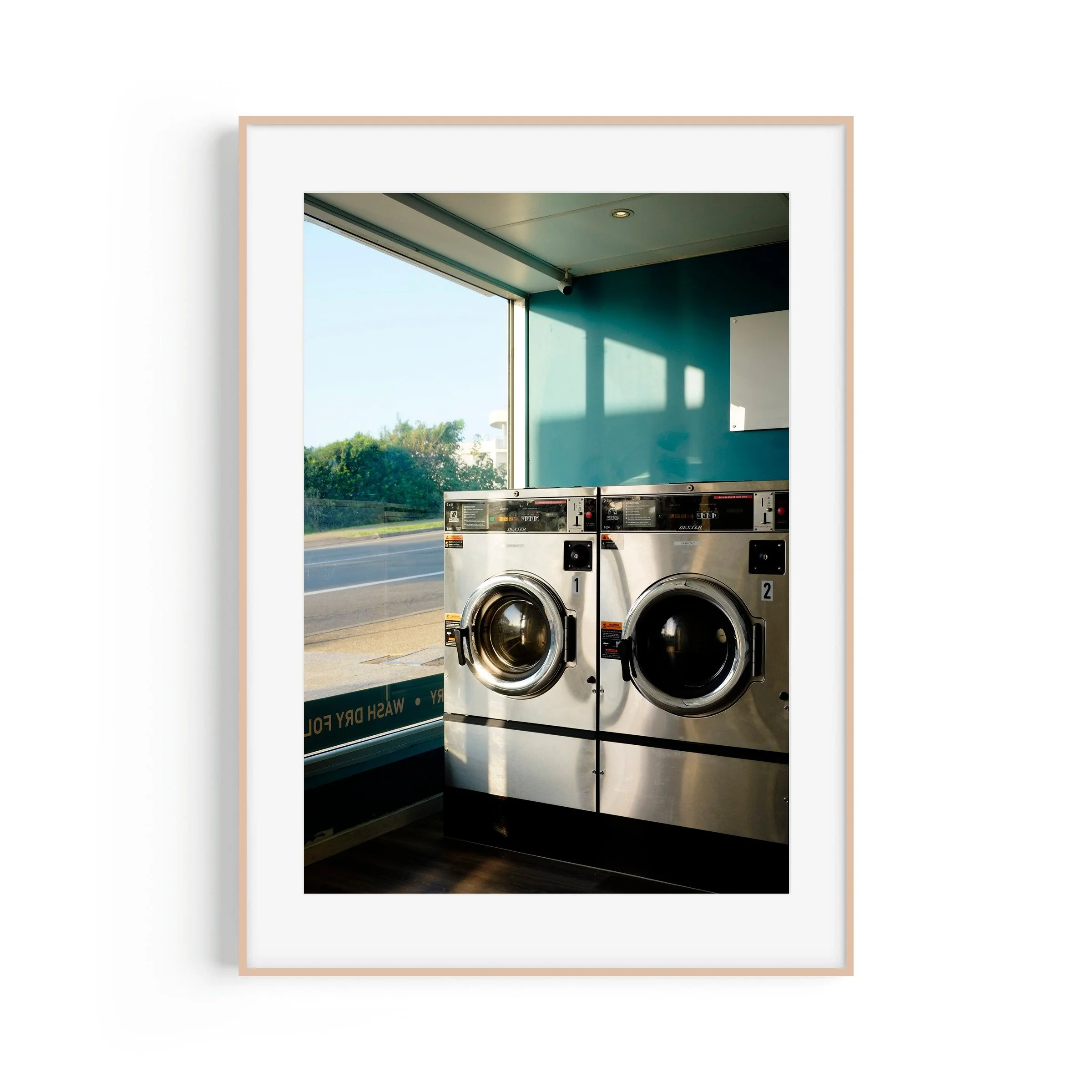 Laundered Buderim Queensland street photography print in brown frame by Matthew Sherren