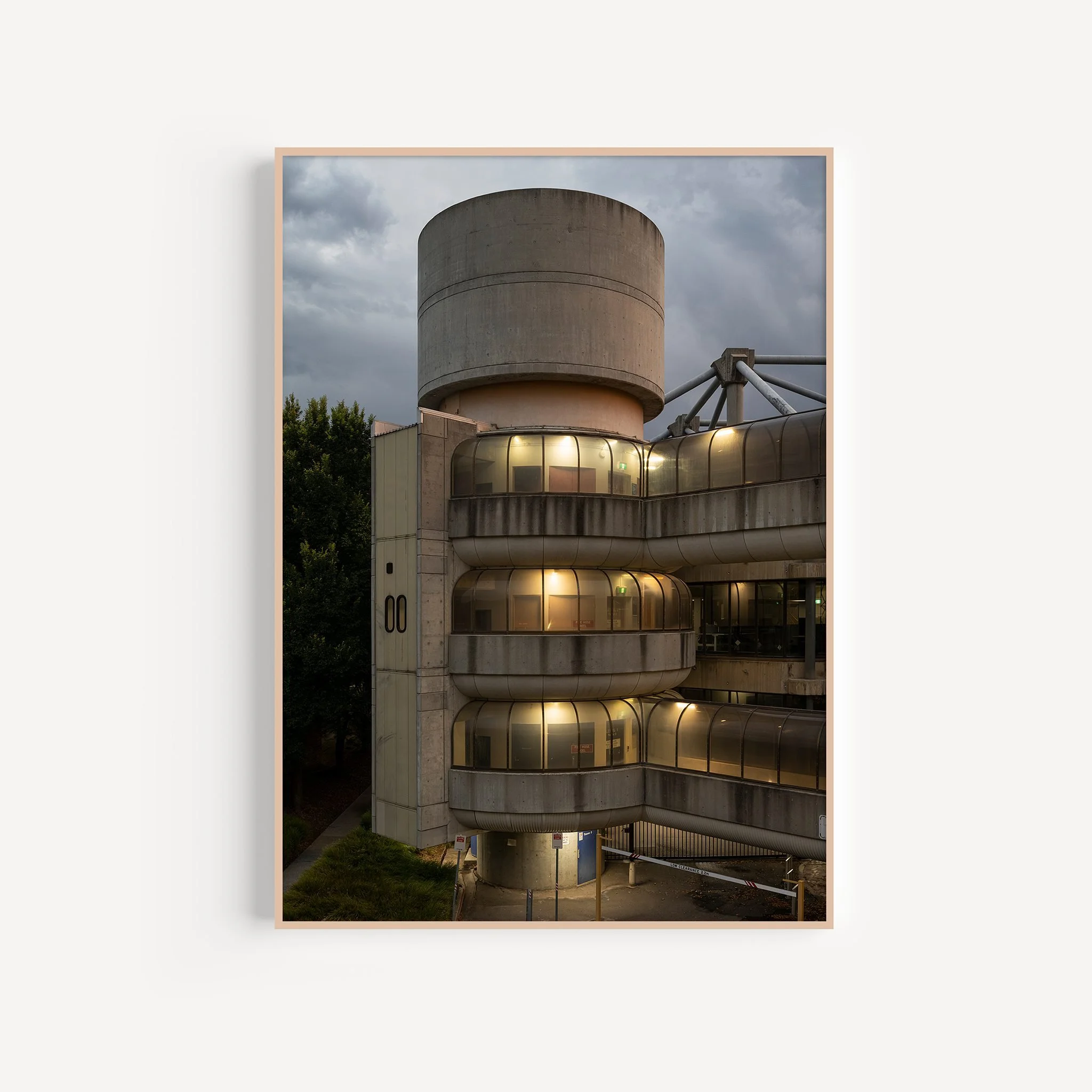 A4-portrait-brown-frame_callam-offices-canberra-architecture-print-matthew-sherren.jpg