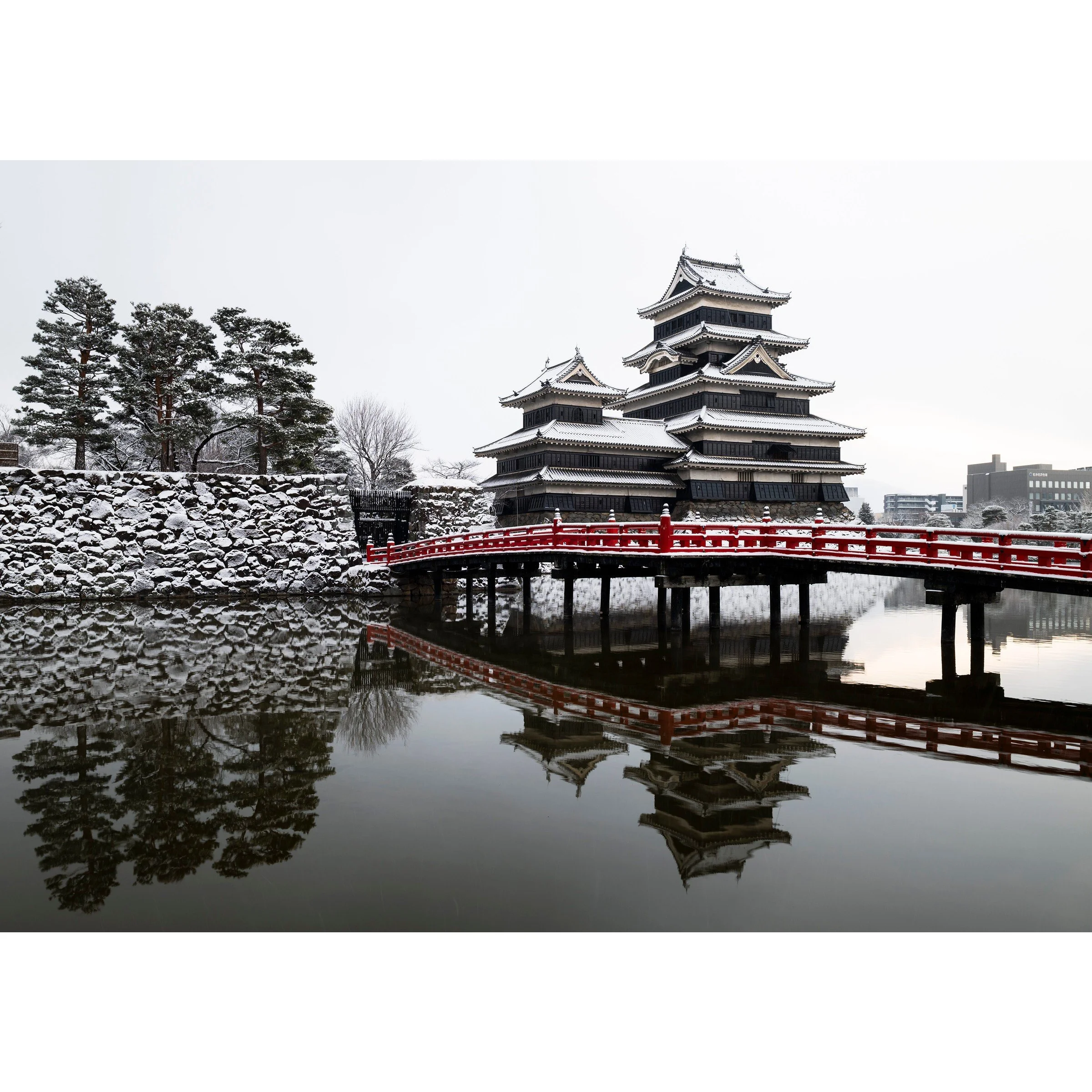 Sherbet Land print preview Matsumoto Castle in snow Nagano Japan by Matthew Sherren