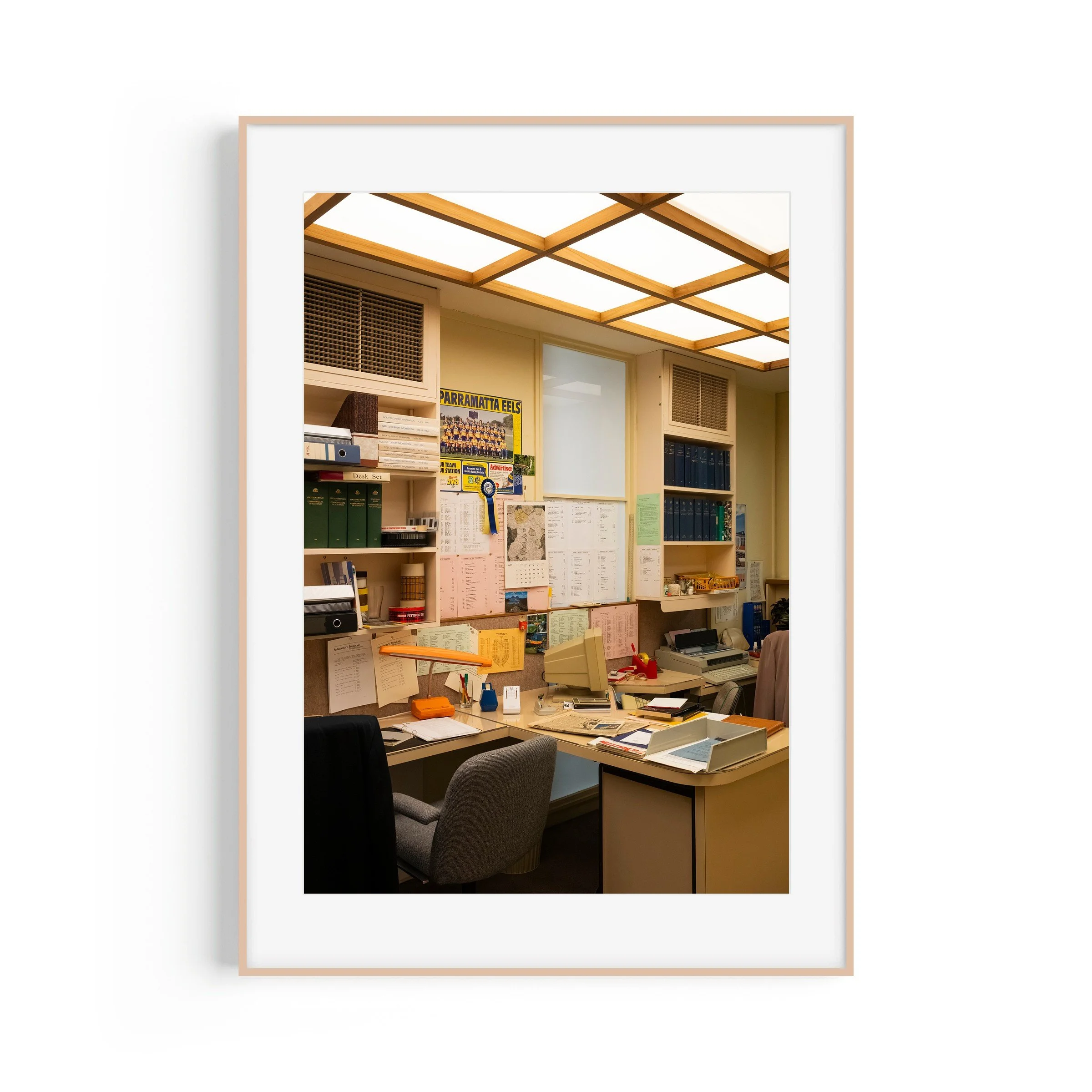 MOAD Museum of Australian Democracy Canberra Speakers Suite print in raw oak frame by Matthew Sherren