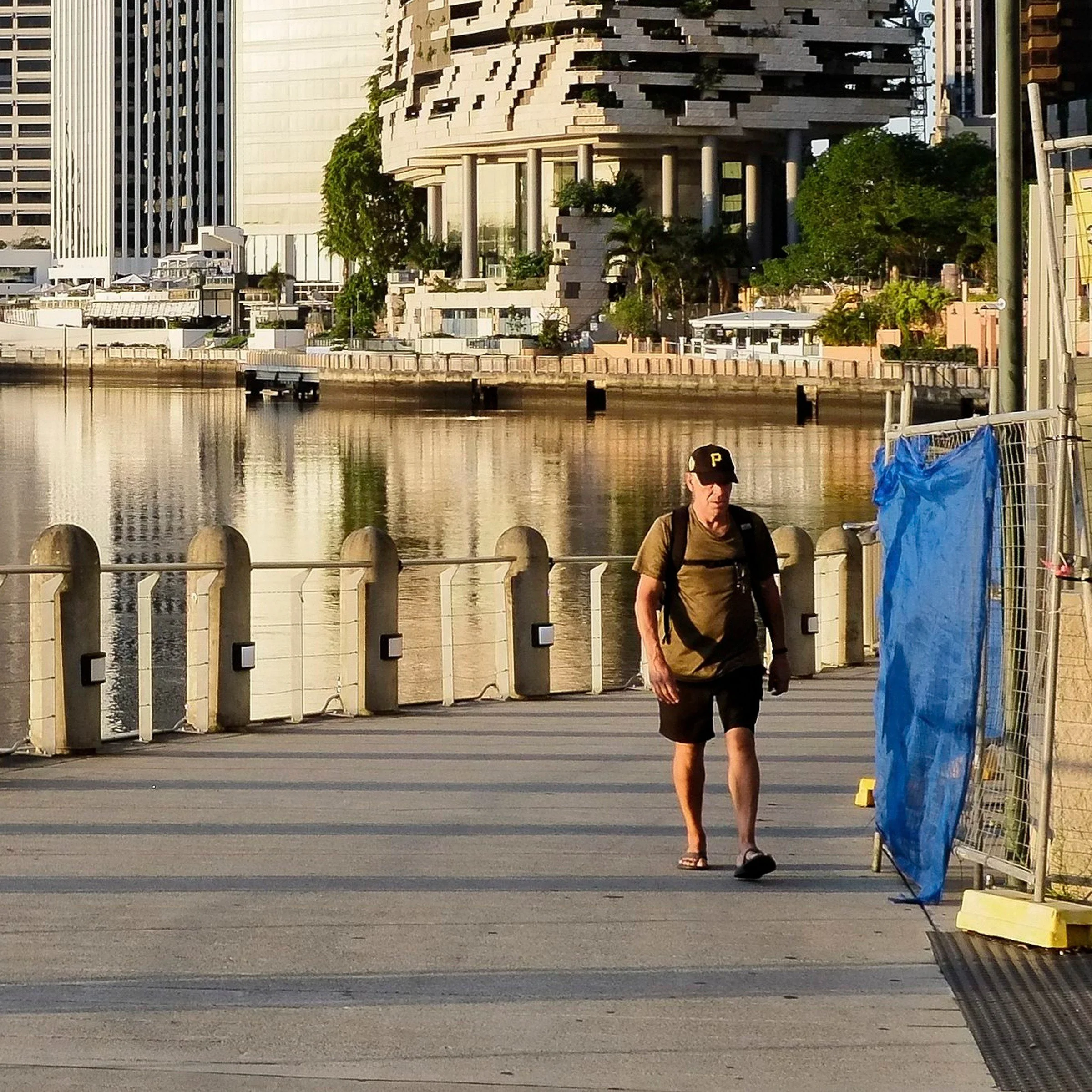 City Reach print detail close-up bottom right corner Brisbane River Queensland by Matthew Sherren