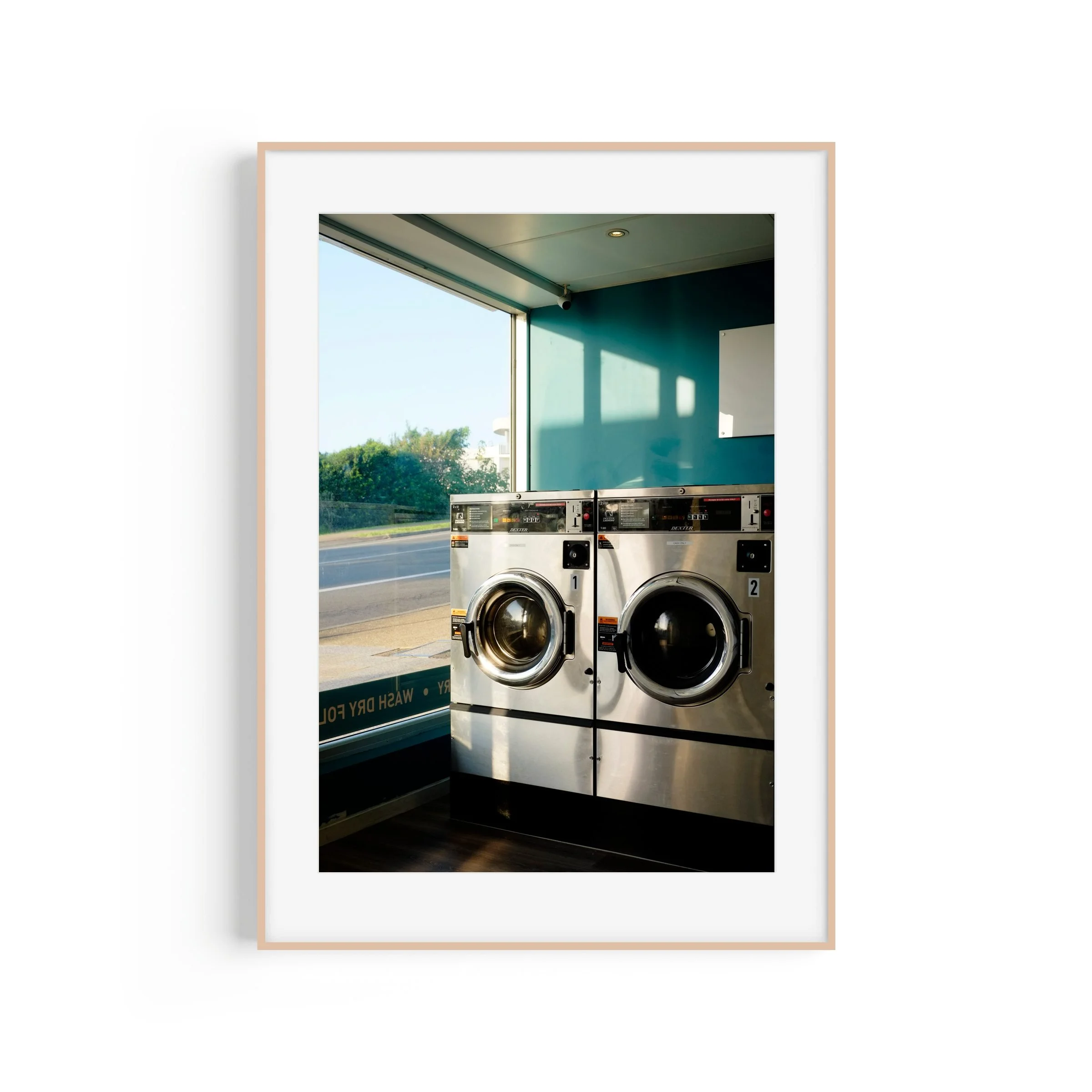 Laundered Buderim Queensland street photography print in brown frame by Matthew Sherren