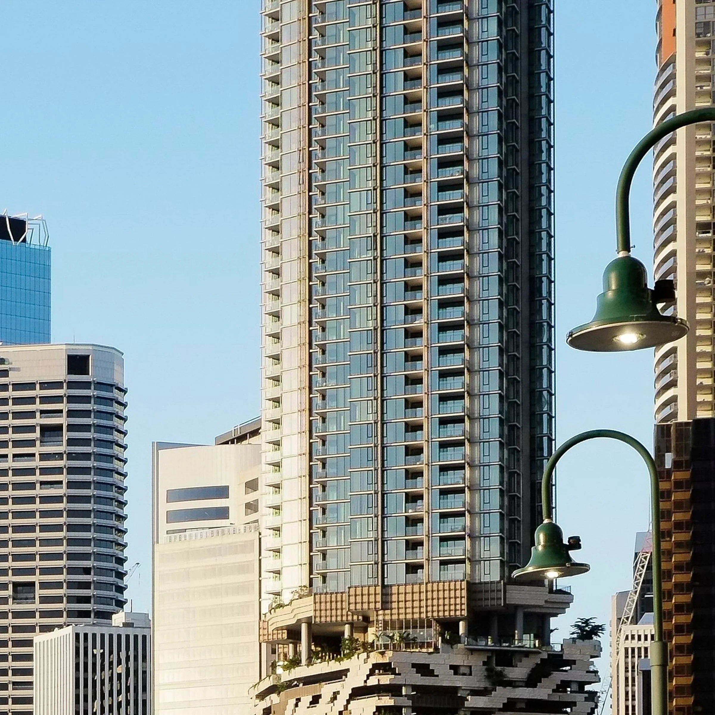 City Reach print detail close-up top right corner Brisbane River Queensland by Matthew Sherren