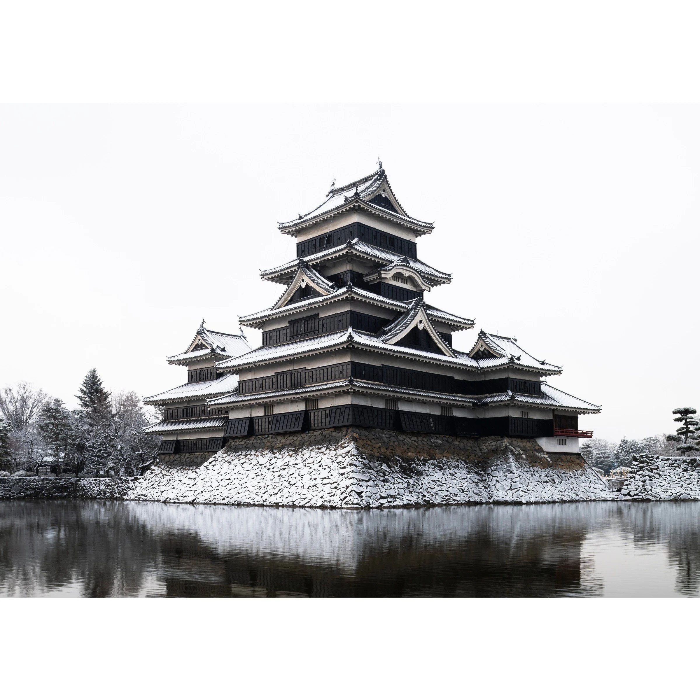 Ice Ice Outpost Matsumoto Castle Nagano Japan travel print preview framed