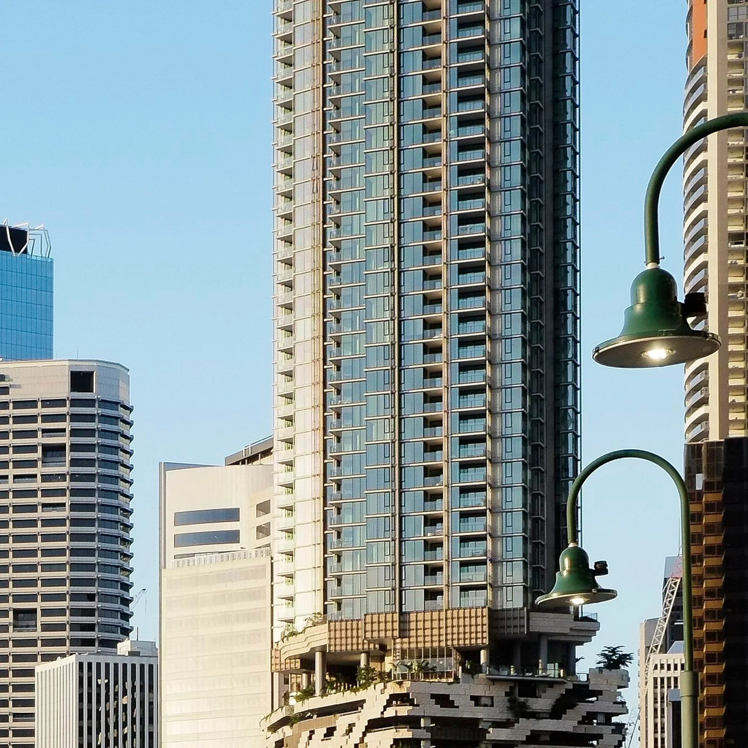 City Reach print detail close-up top right corner Brisbane River Queensland by Matthew Sherren