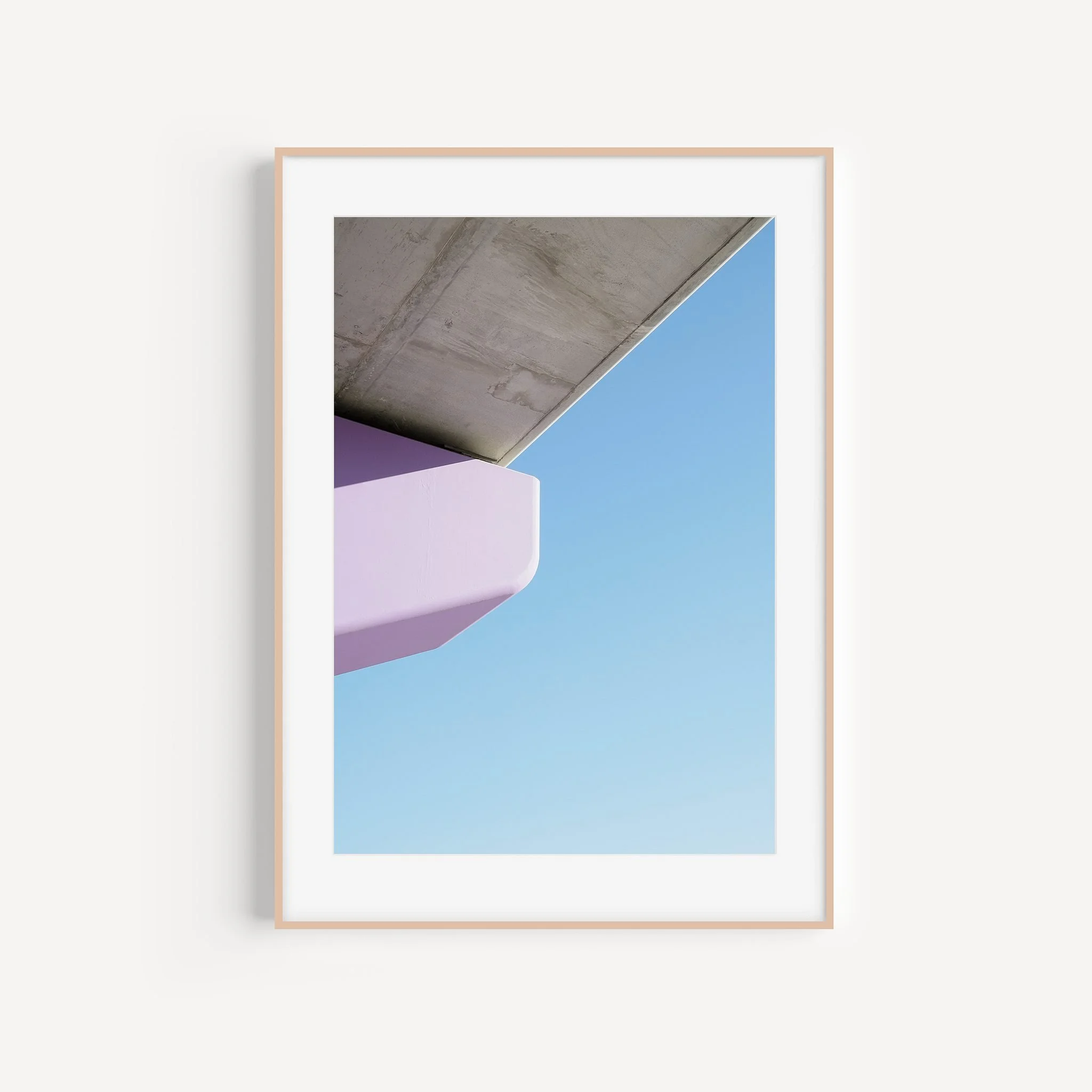 A4-portrait-brown-frame-with-matte_preston-purple-melbourne-minimalist-print-matthew-sherren.jpg