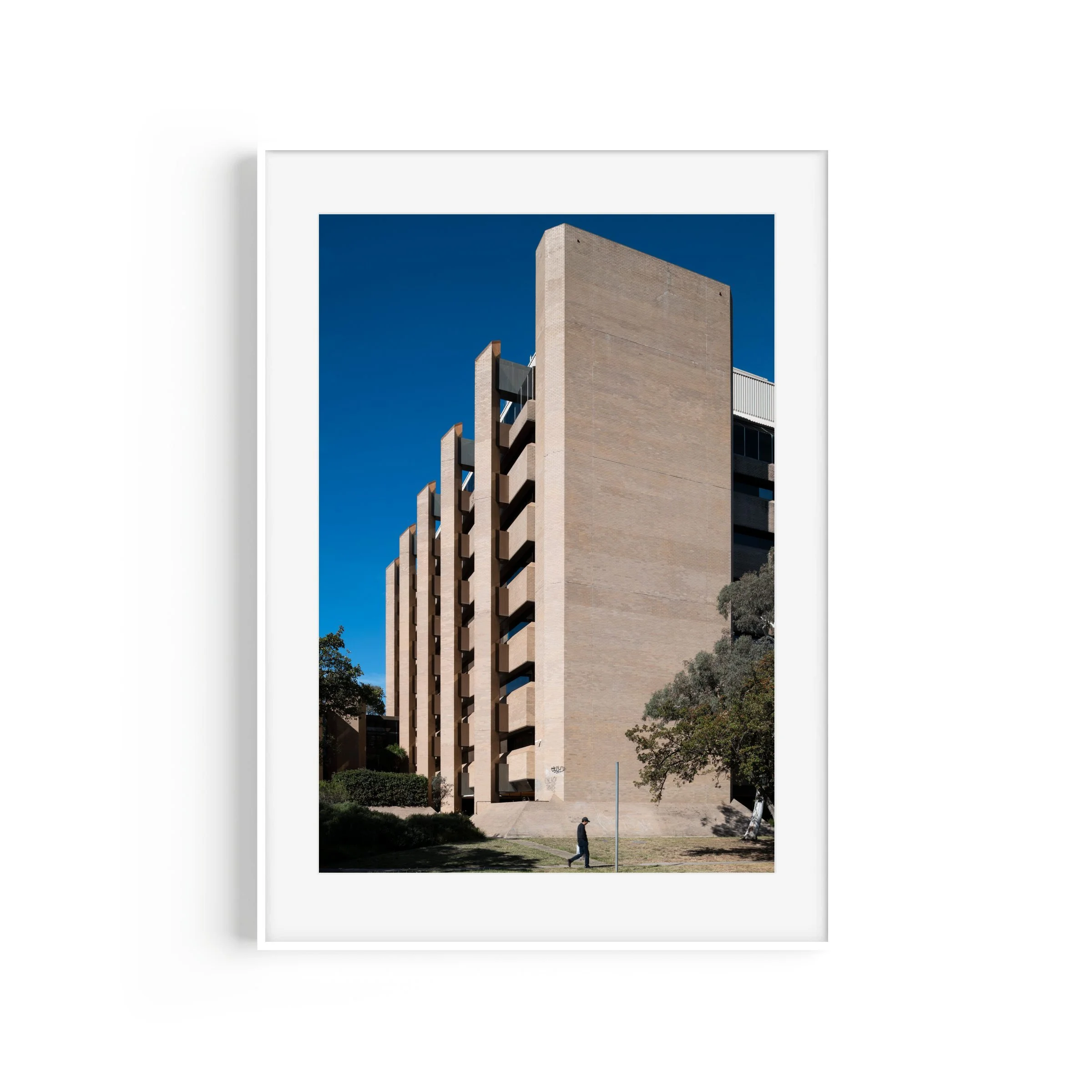 470 Northbourne #1 Canberra Architecture Print Transact House Dickson Portrait White Frame by Matthew Sherren