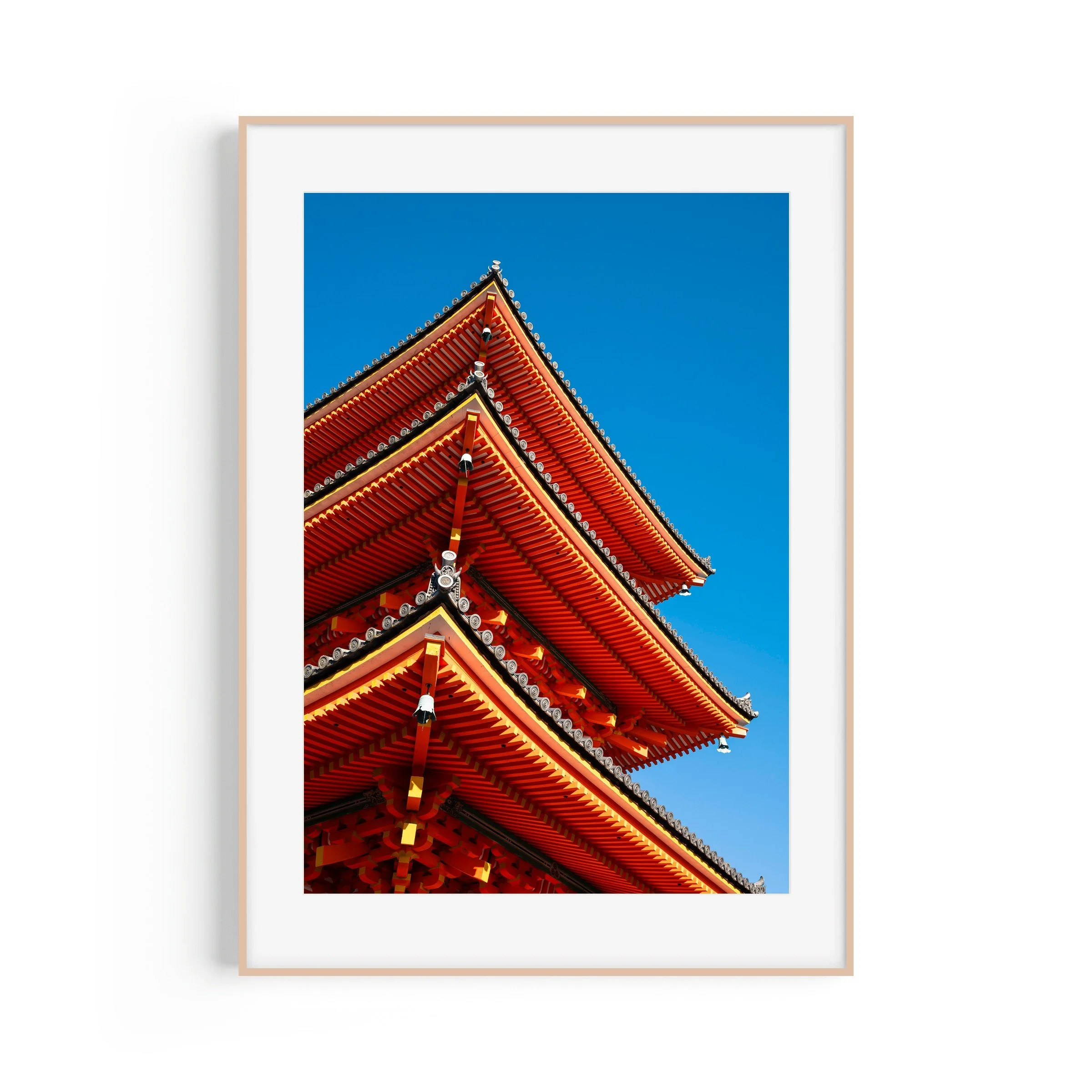 Dragon Driftway Sanjunoto Pagoda Kiyomizu-dera Kyoto Japan archival print brown frame