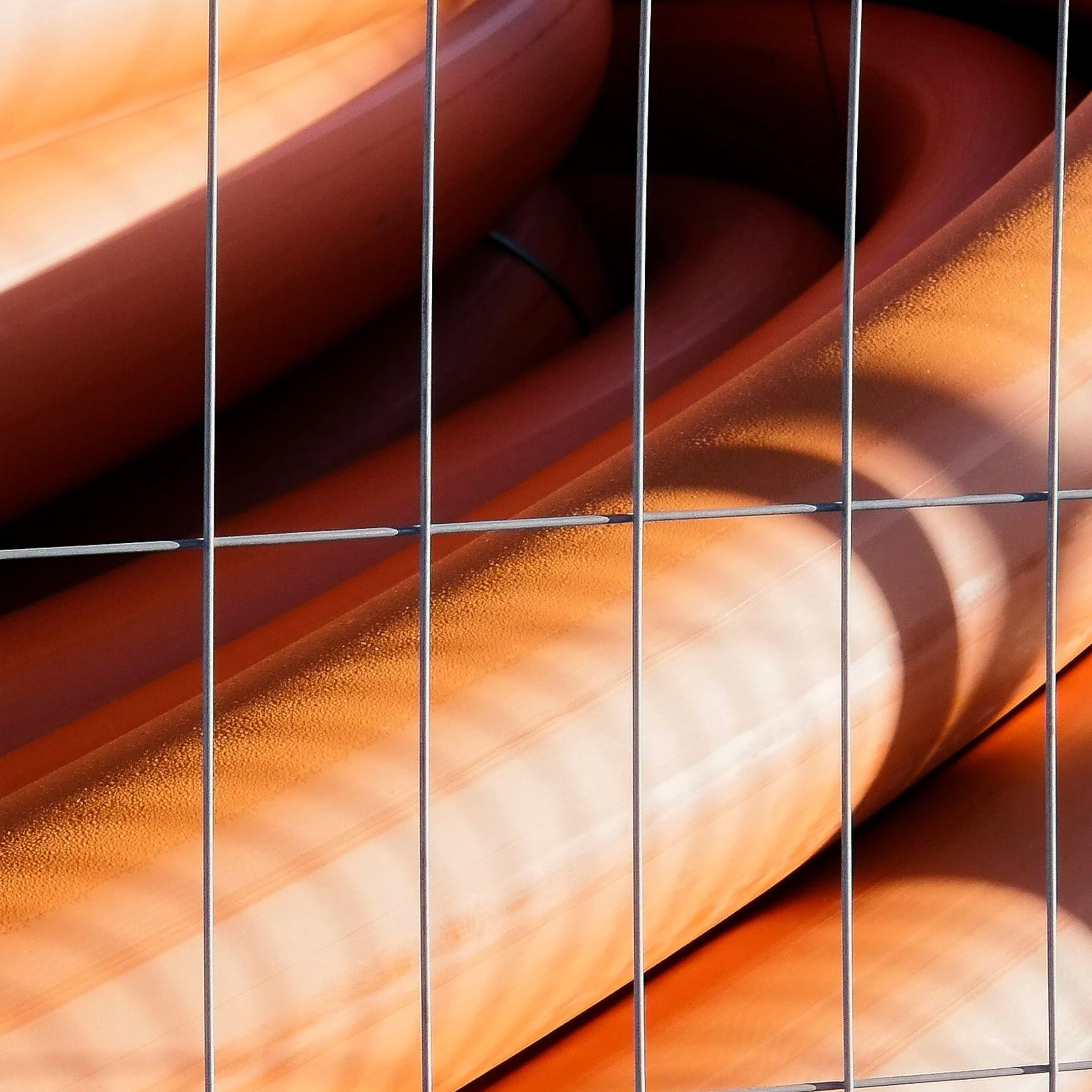 Tubes #2 print detail close-up top right corner Perisher Village Carpark Kosciuszko by Matthew Sherren
