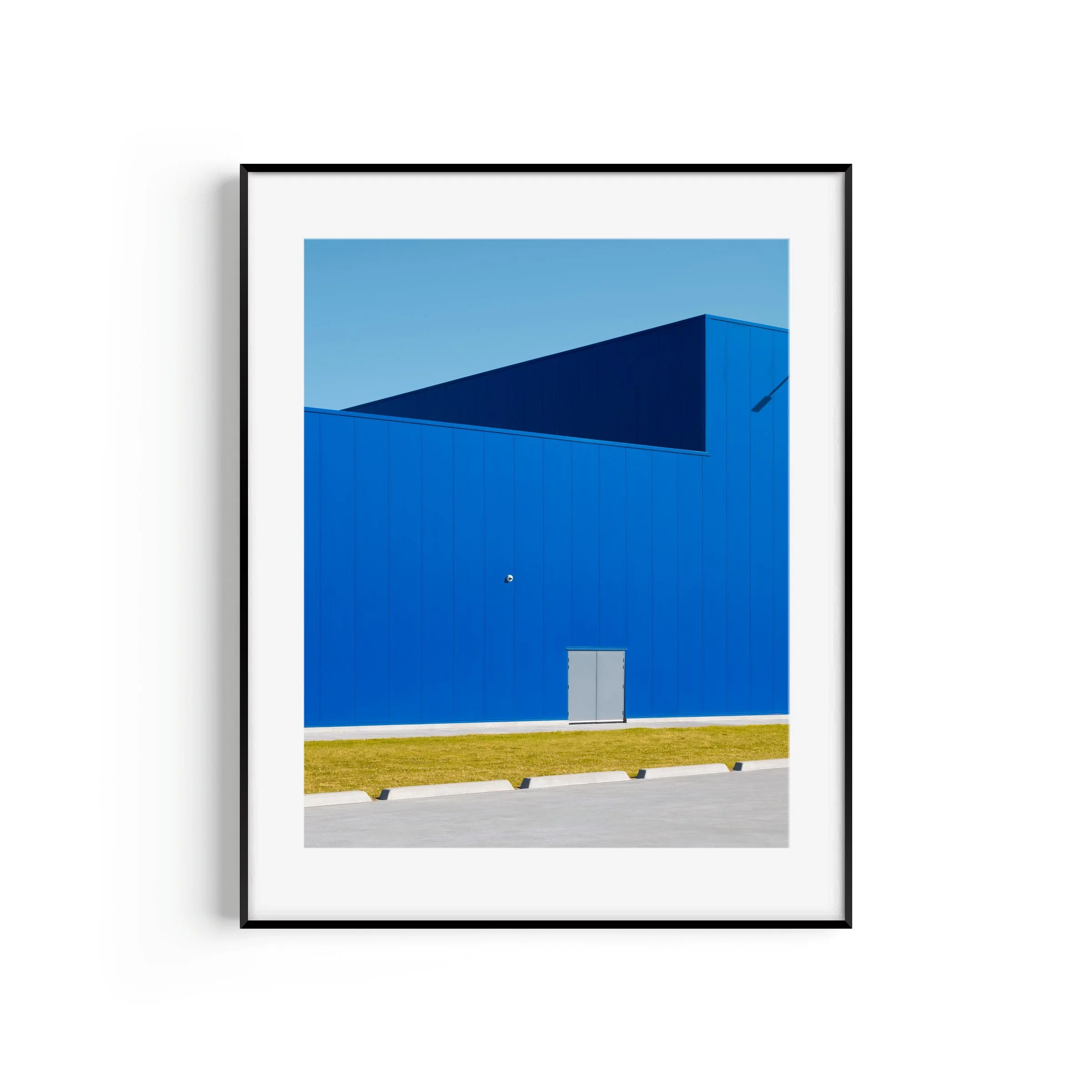 Hej! abstract minimalist north Canberra print in black frame by Matthew Sherren