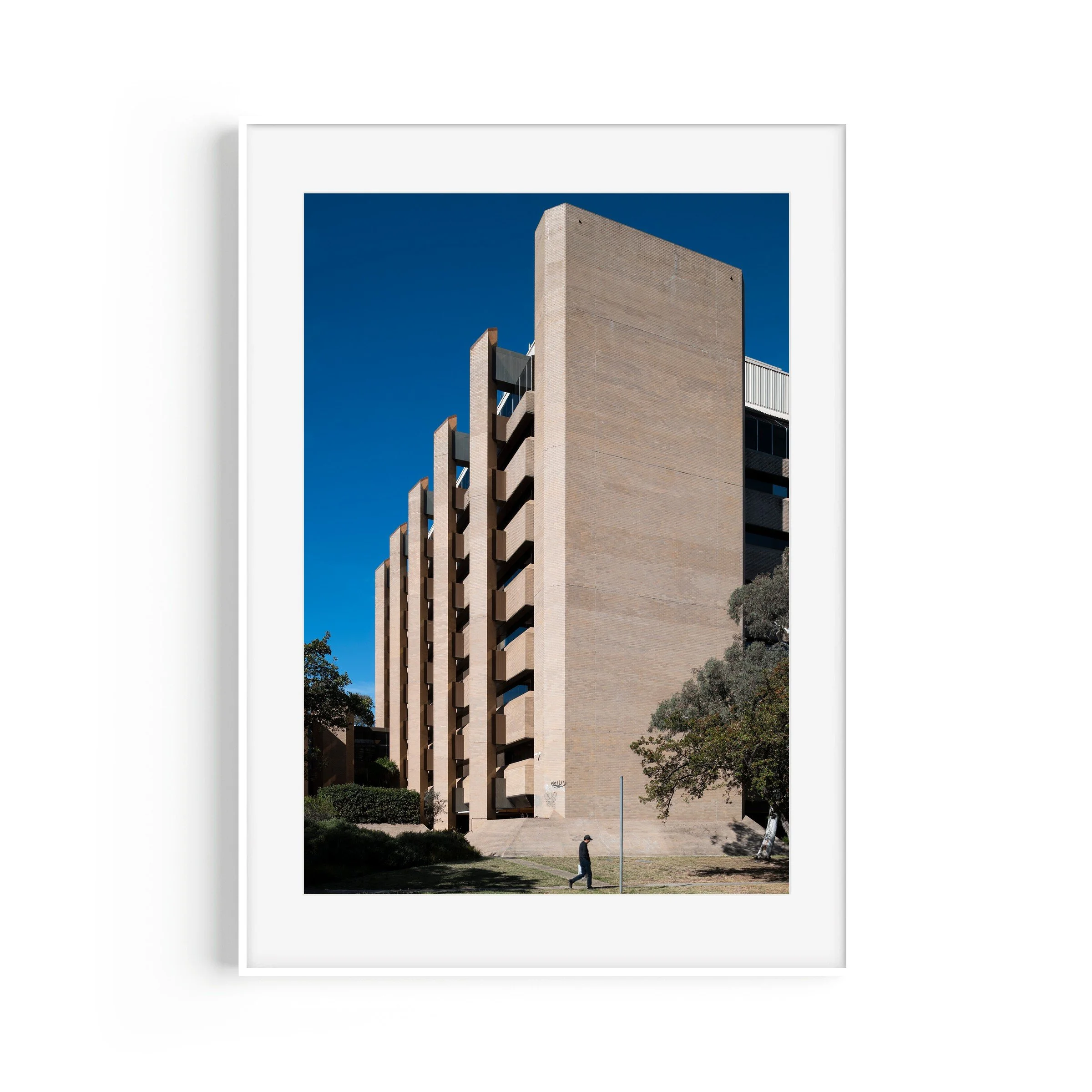470 Northbourne #1 Canberra Architecture Print Transact House Dickson Portrait White Frame by Matthew Sherren