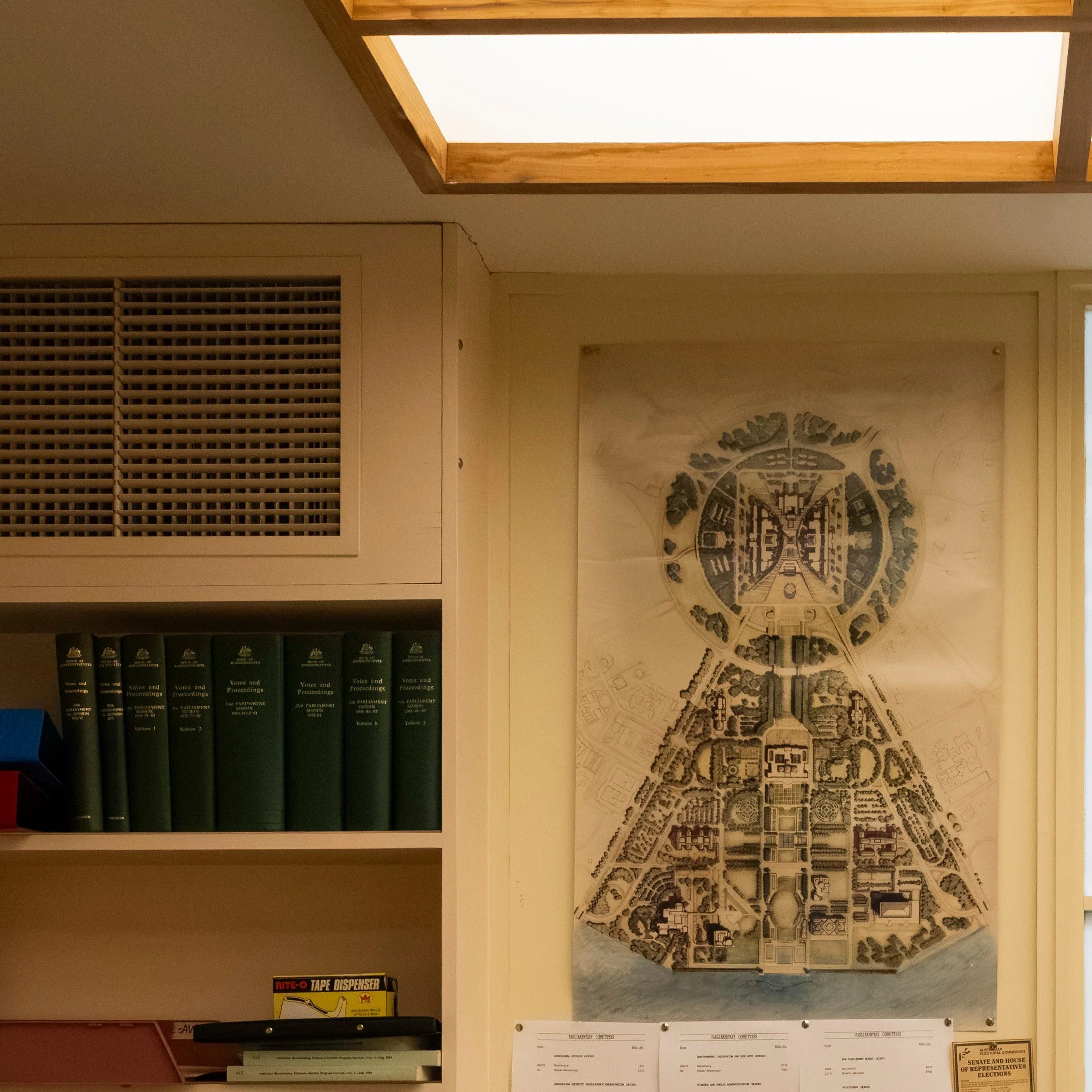 MOAD #2 print detail close-up top left corner Speakers Suite Old Parliament House Canberra by Matthew Sherren
