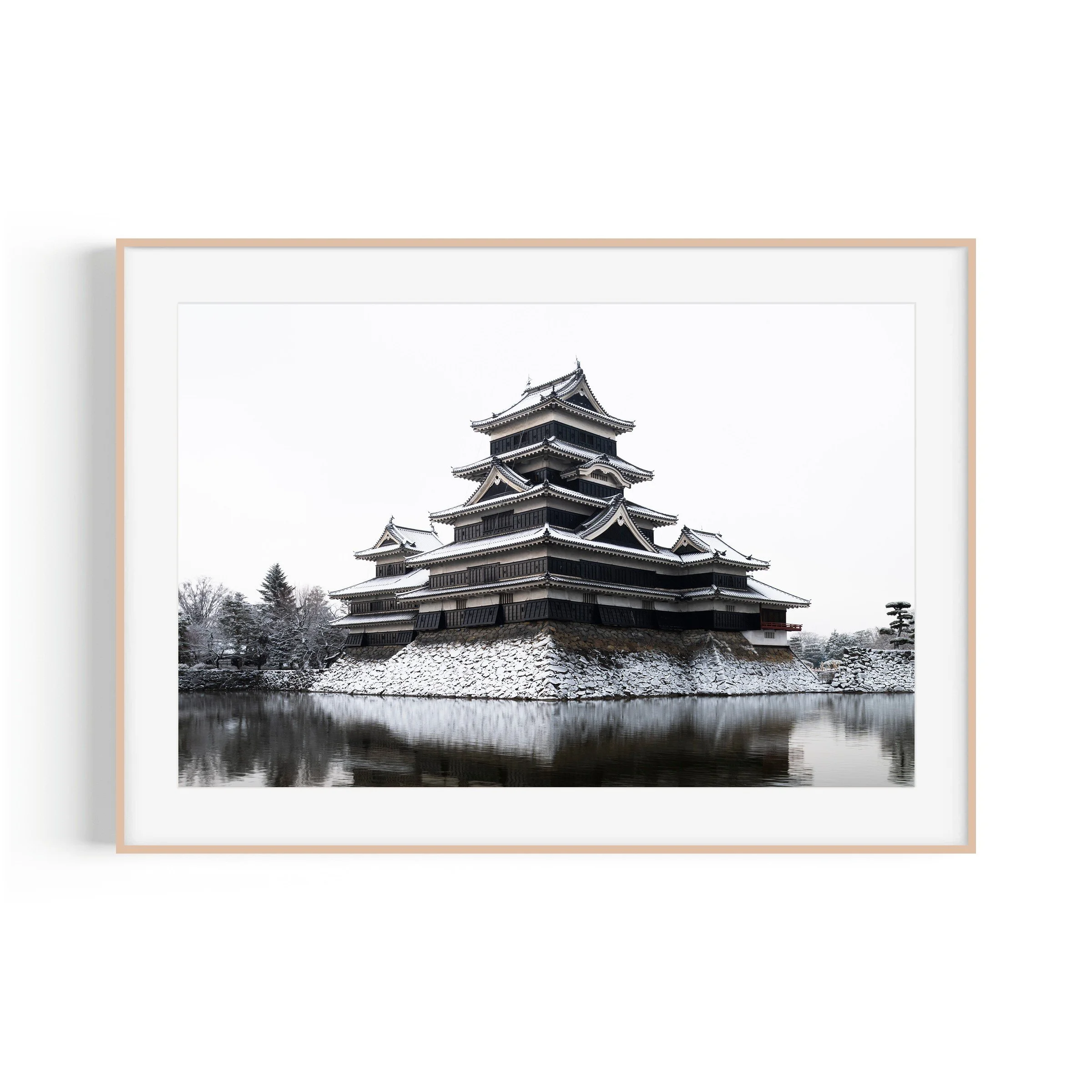 Ice Ice Outpost Matsumoto Castle Nagano Japan travel print brown frame
