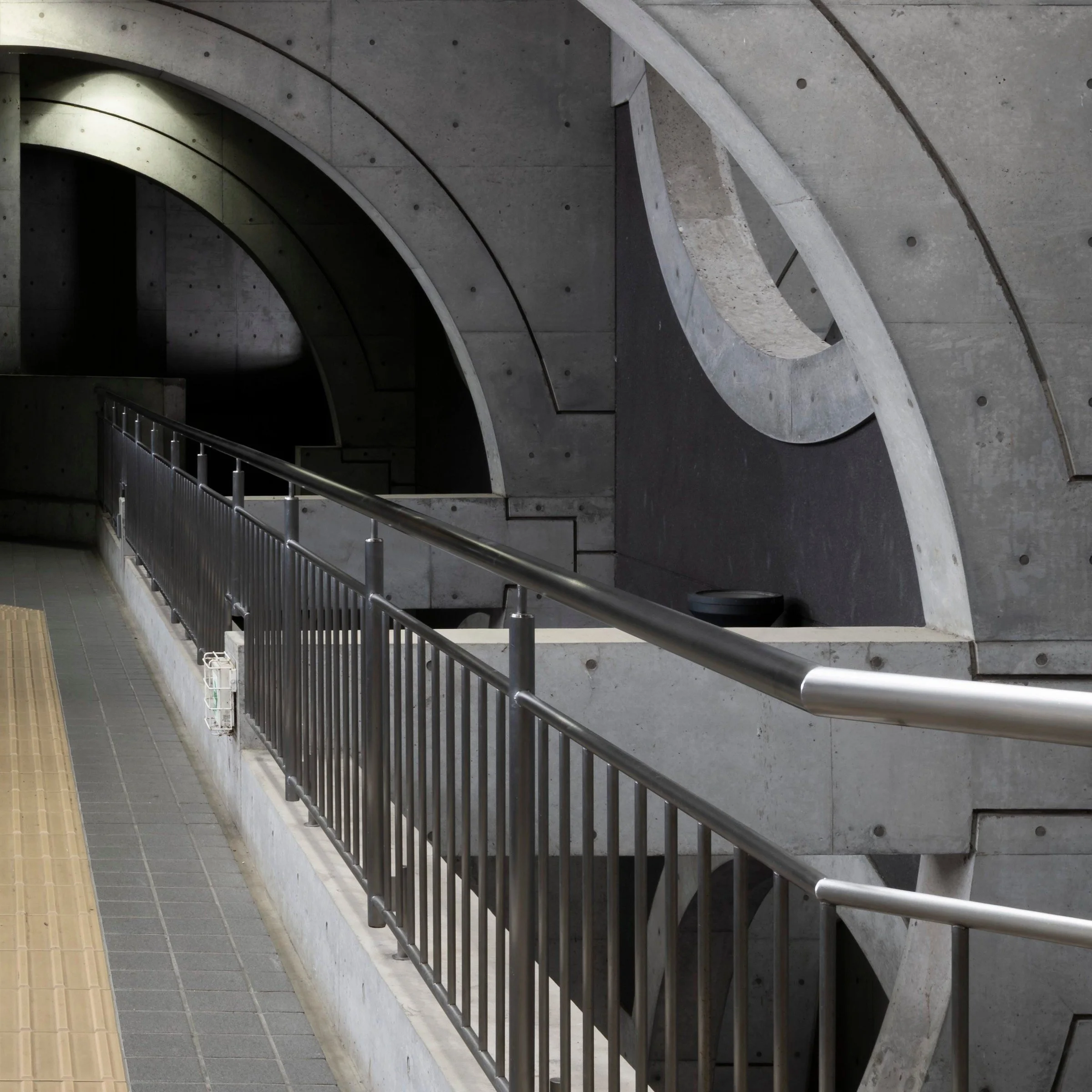 Banshee Boardwalk print detail close-up bottom right corner Keihan Uji Station Kyoto by Matthew Sherren