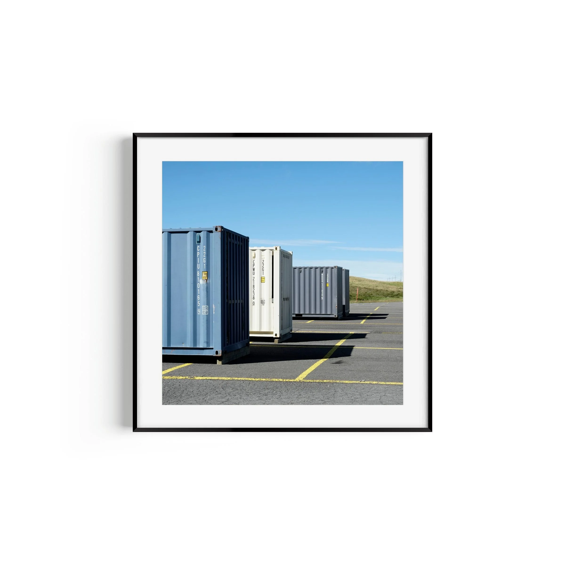 Smiggins Containers Smiggin Holes Kosciuszko New South Wales street print in black frame by Matthew Sherren