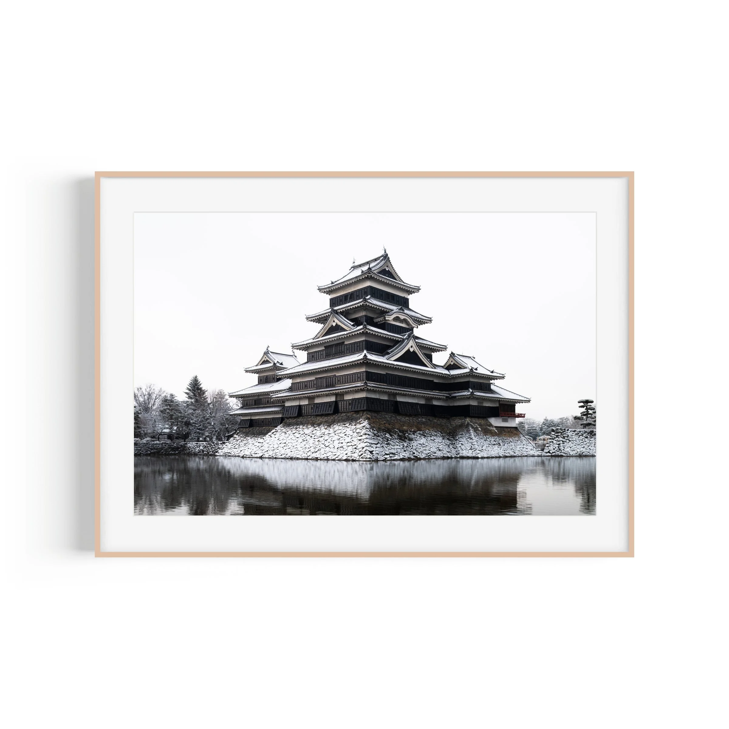Ice Ice Outpost Matsumoto Castle Nagano Japan travel print brown frame