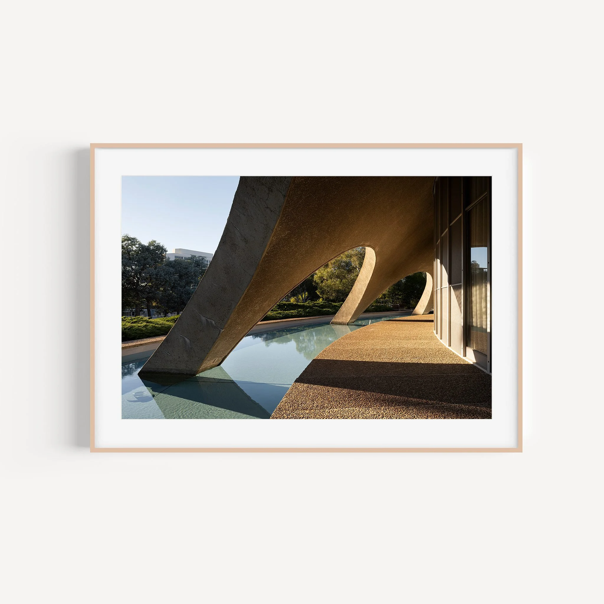 landscape-brown-frame-with-matte_shine-dome-canberra-architecture-print-matthew-sherren.jpg