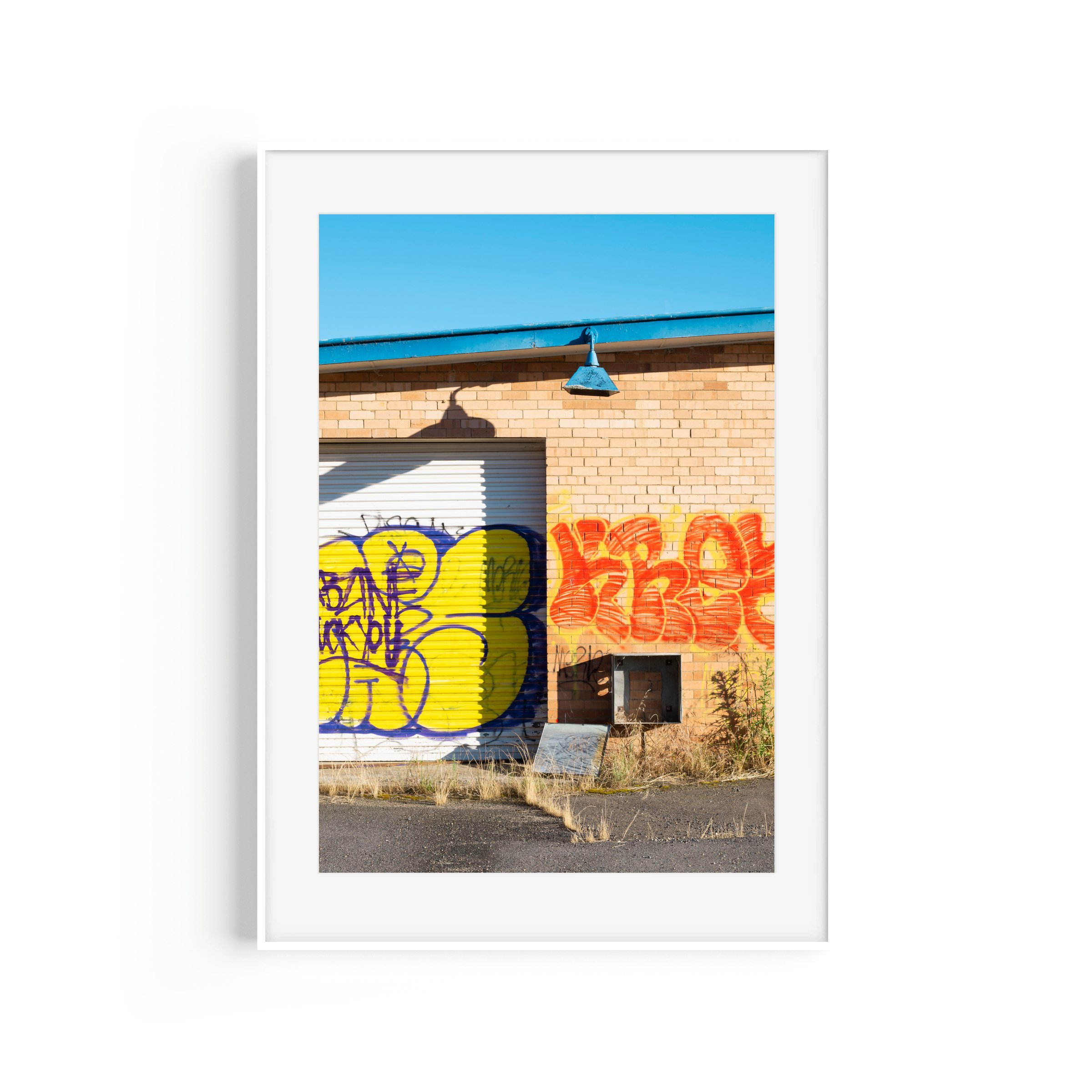 7845 Service Station New South Wales yellow door street photography print by Matthew Sherren