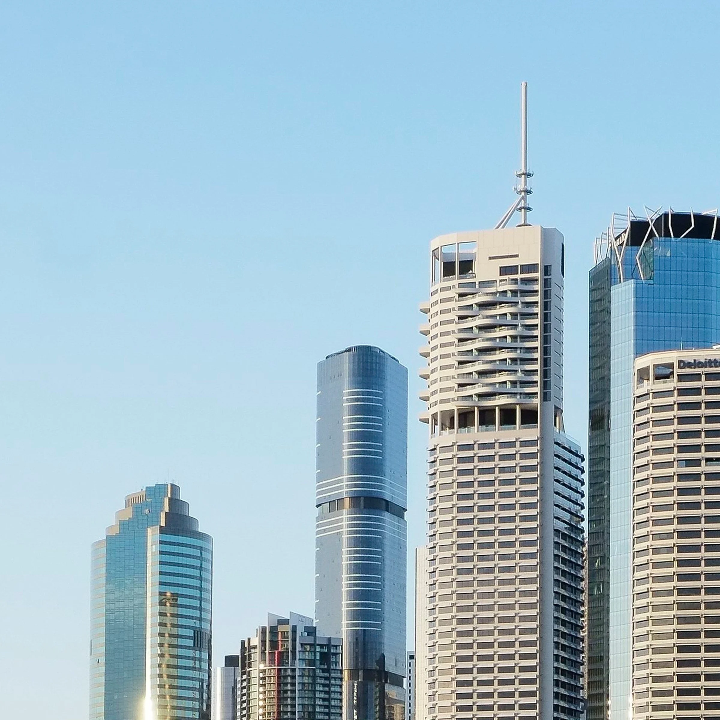 City Reach print detail close-up top left corner Brisbane River Queensland by Matthew Sherren