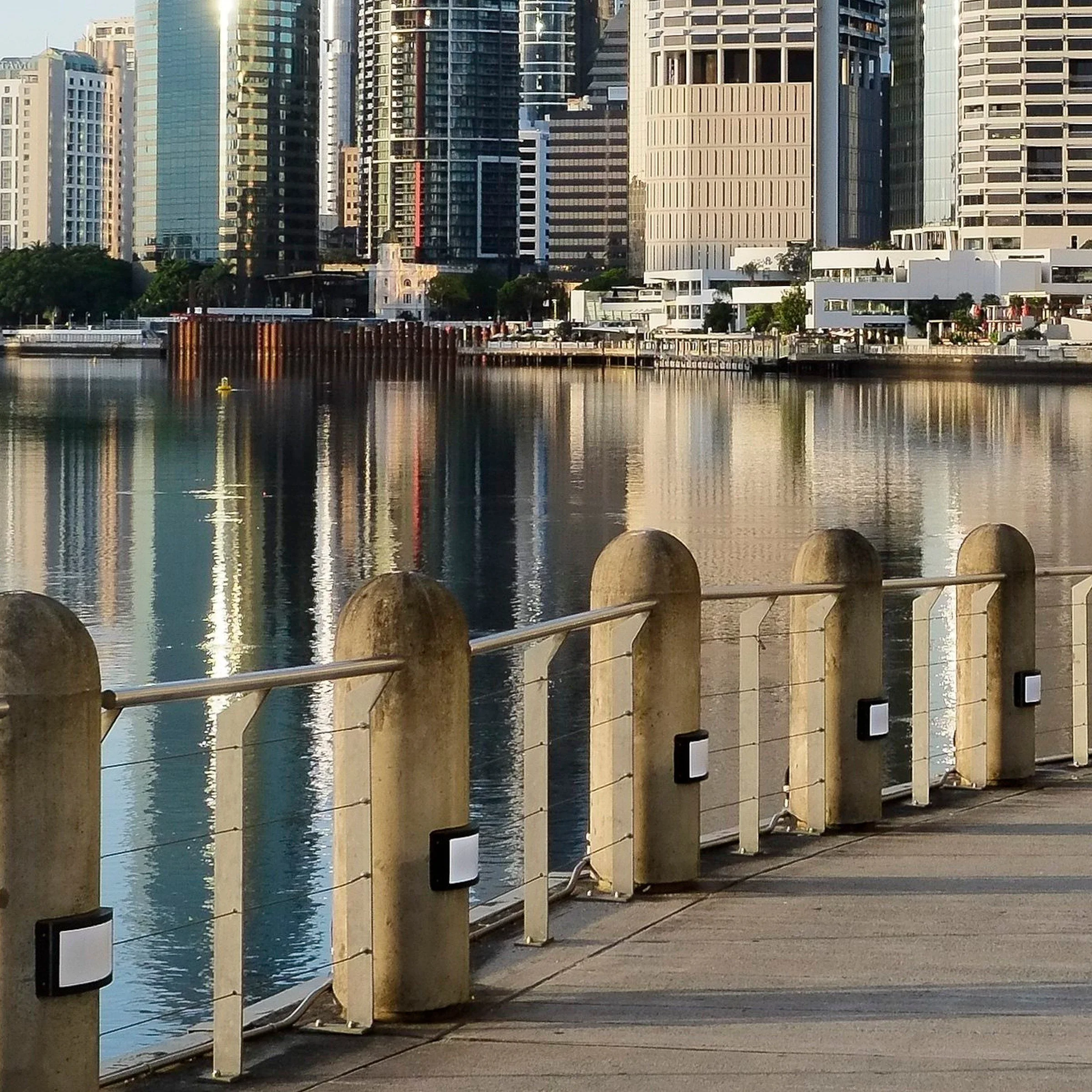 City Reach print detail close-up bottom left corner Brisbane River Queensland by Matthew Sherren