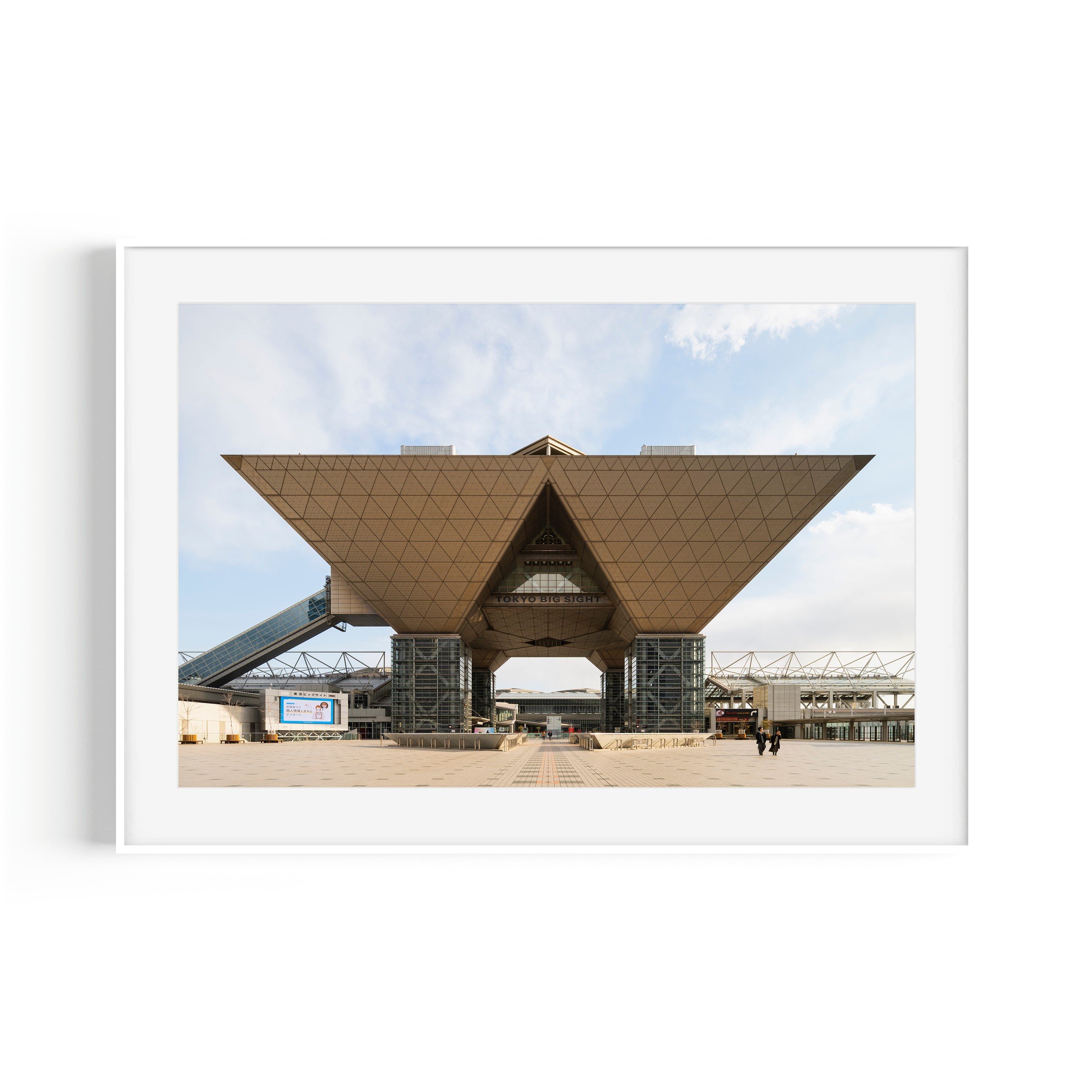 Toads Factory Tokyo Big Sight architecture Mario Kart print white frame