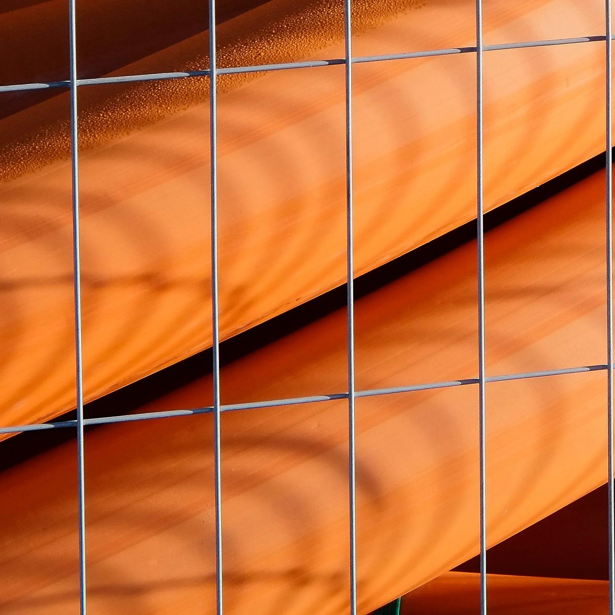 Tubes #2 print detail close-up bottom left corner Perisher Village Carpark Kosciuszko by Matthew Sherren