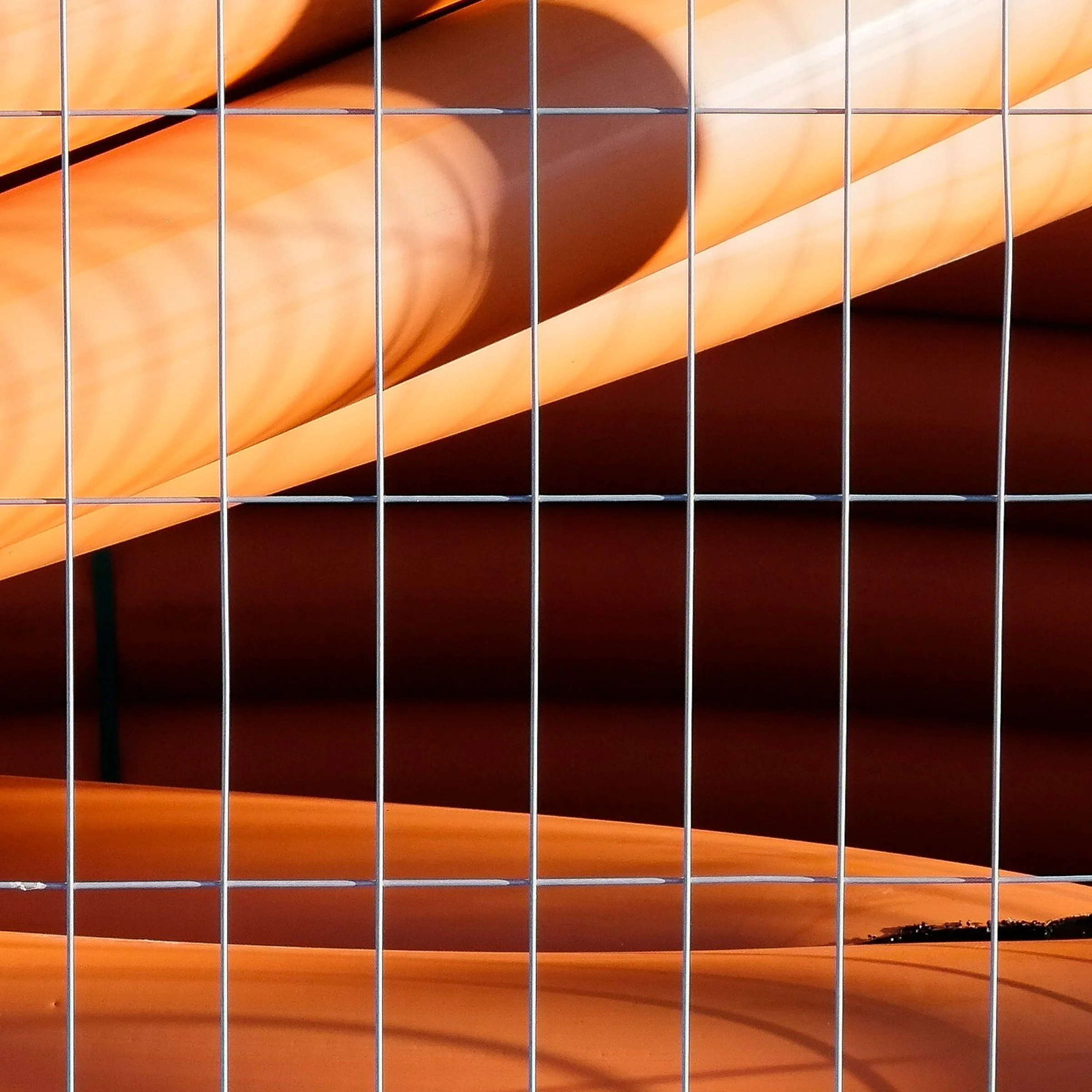 Tubes #1 print detail close-up top right corner Perisher Village Carpark Kosciuszko by Matthew Sherren