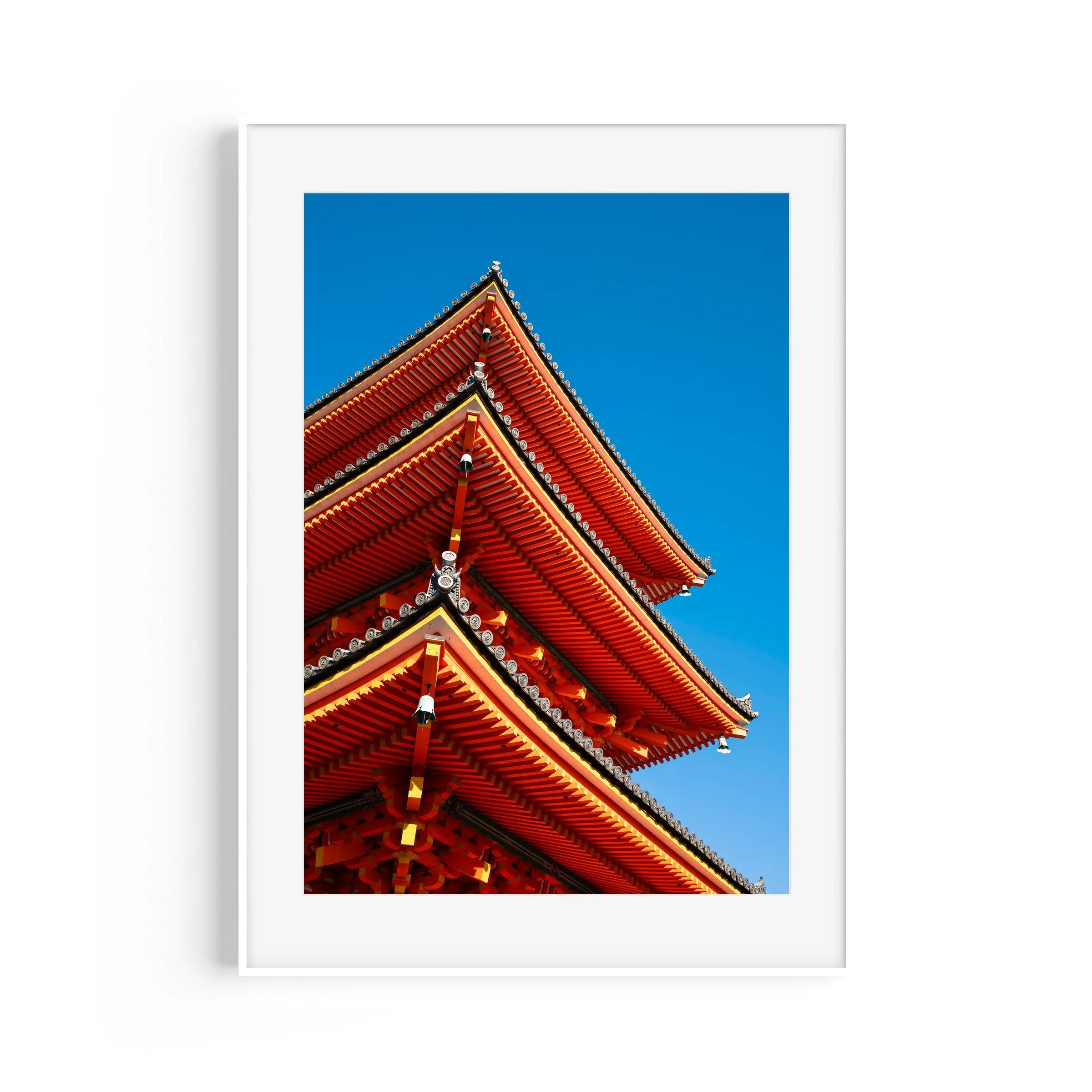 Dragon Driftway Sanjunoto Pagoda Kiyomizu-dera Kyoto Japan archival print white frame