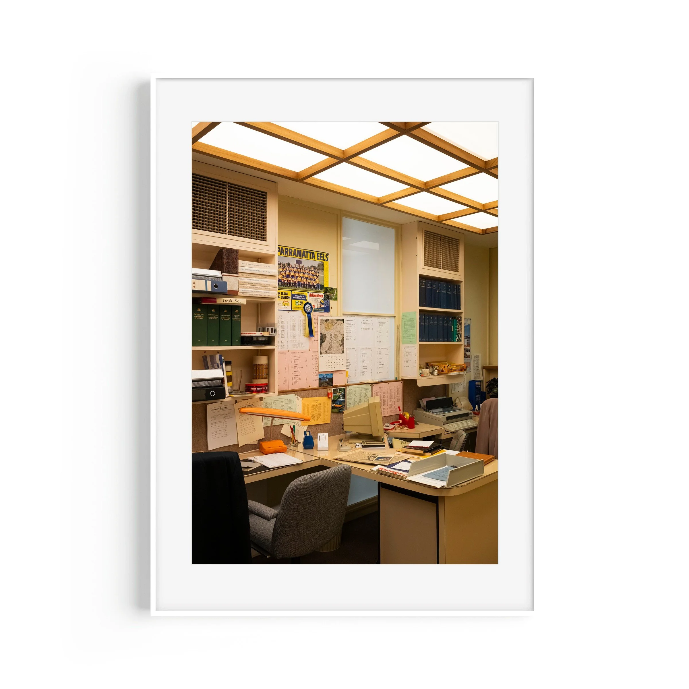 MOAD Museum of Australian Democracy Canberra Speakers Suite print in white frame by Matthew Sherren