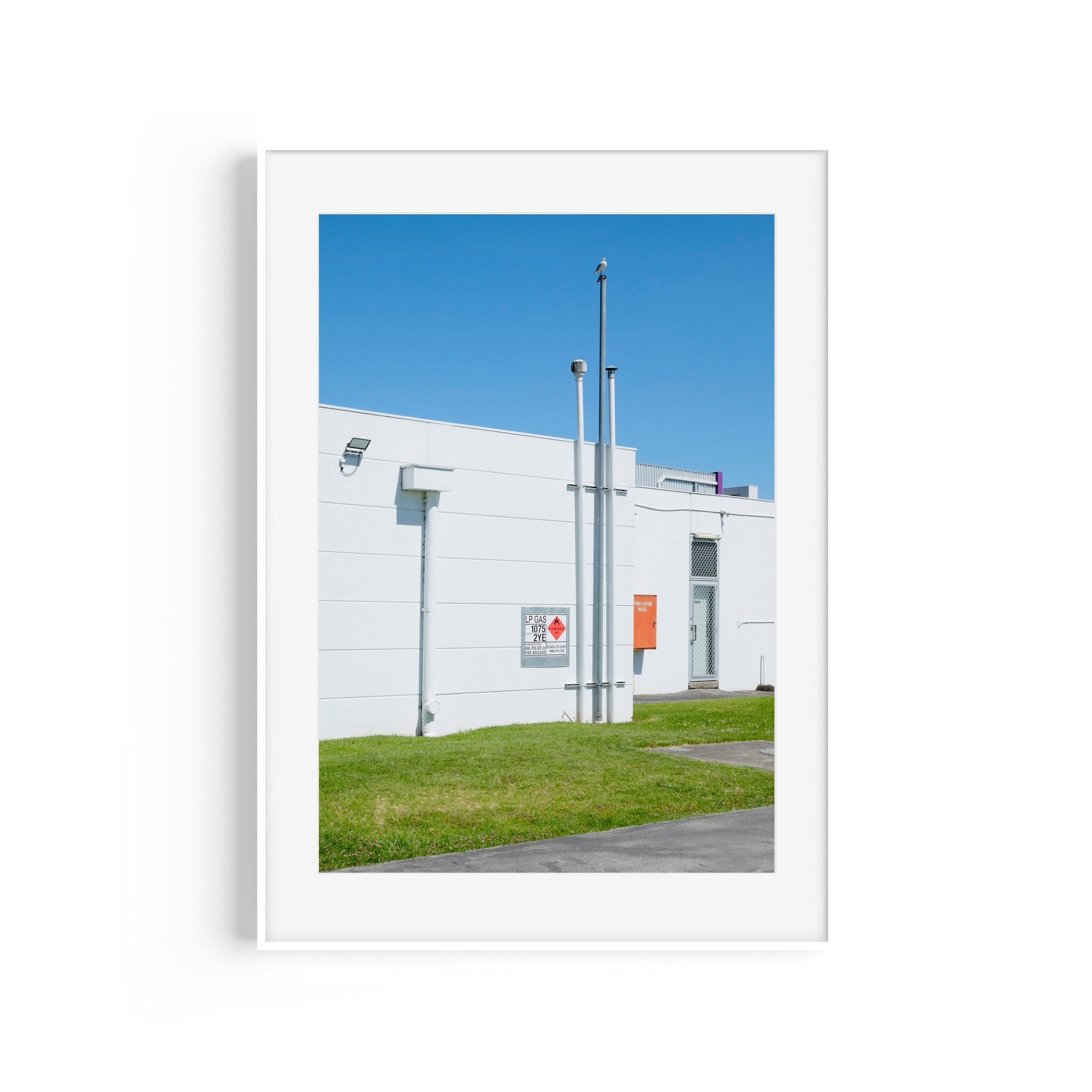 Endeavourwing Endeavour Truck Stop Grantville Victoria roadside print in white frame by Matthew Sherren