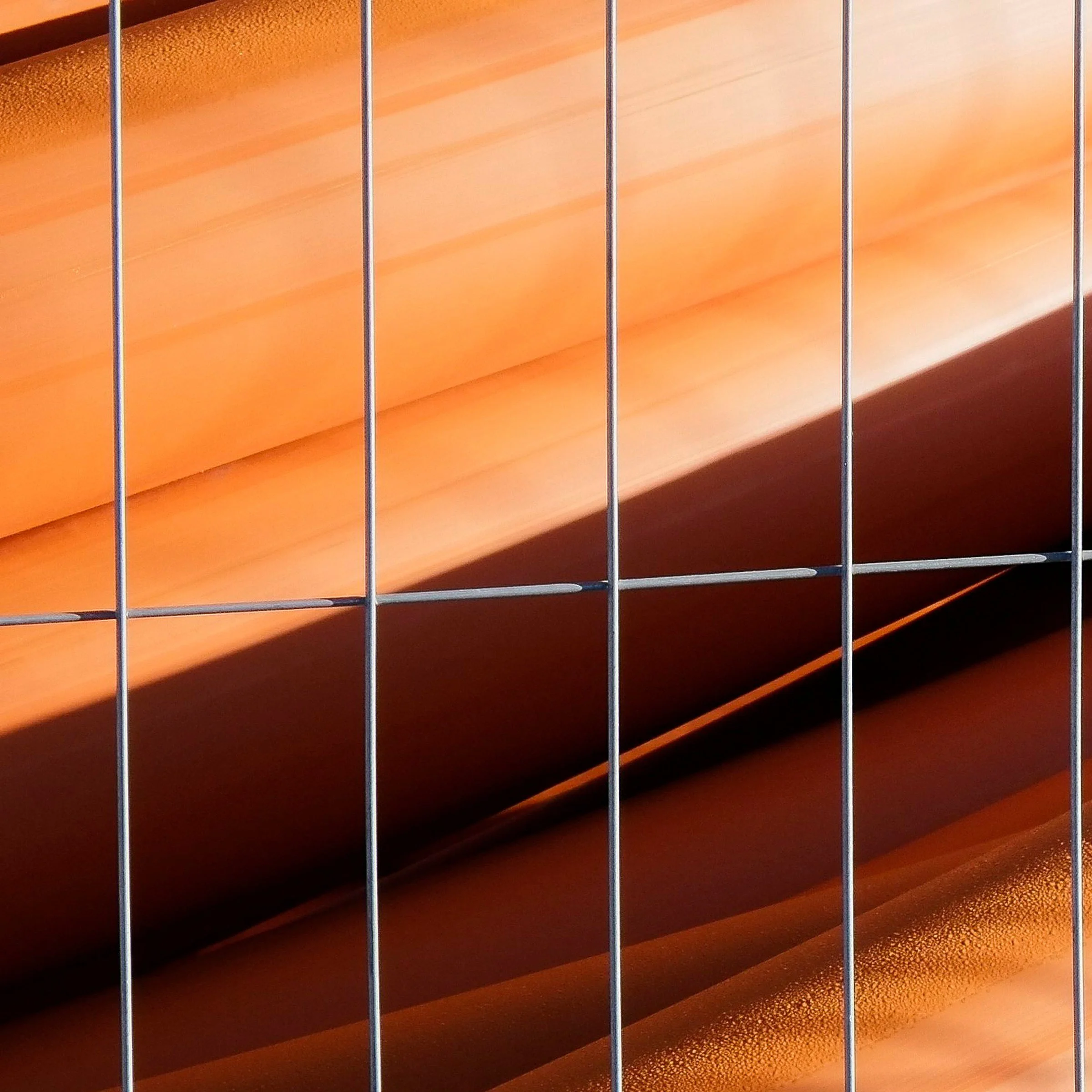 Tubes #2 print detail close-up top left corner Perisher Village Carpark Kosciuszko by Matthew Sherren