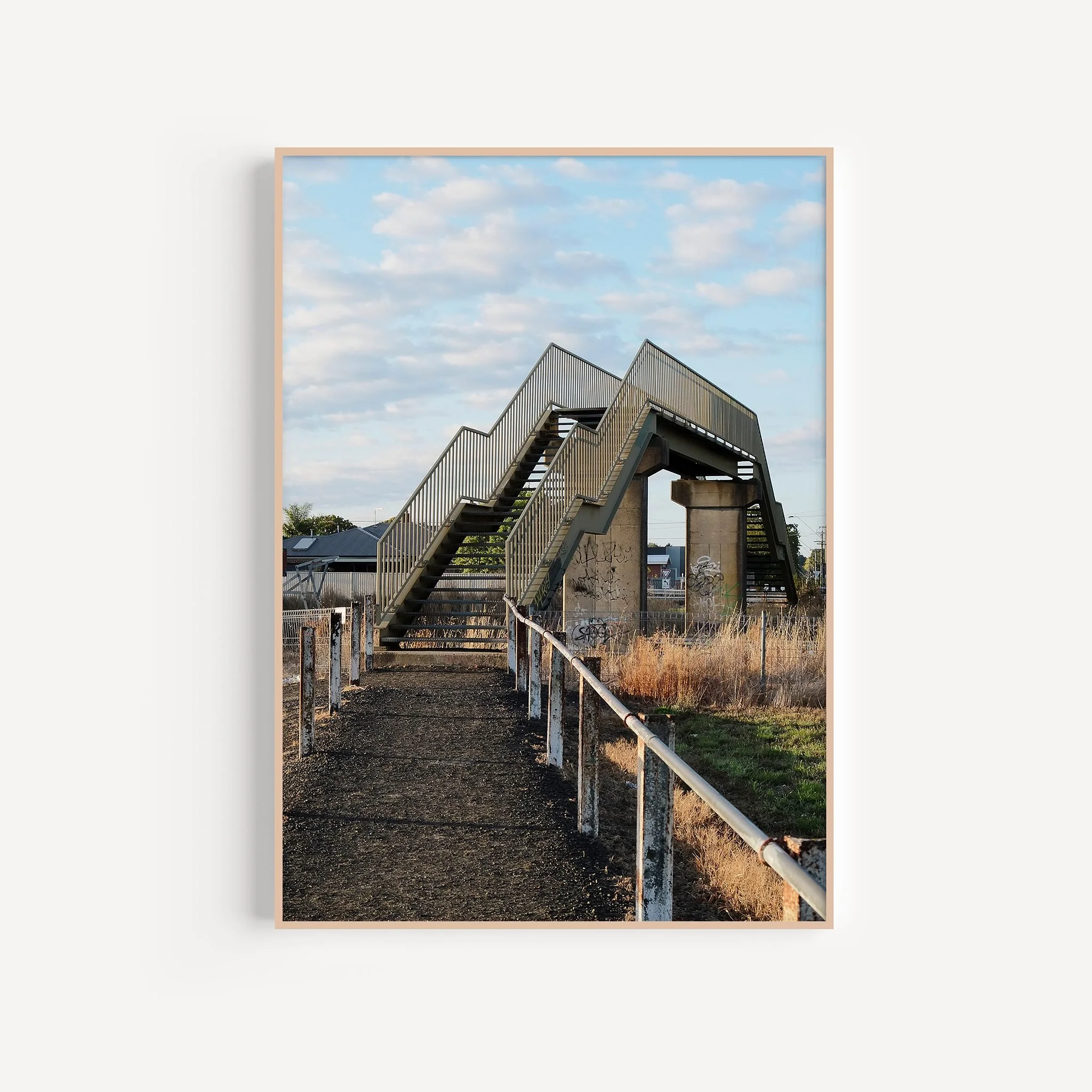A4-portrait-brown-frame_stawell-street-bridge-ballarat-street-print-matthew-sherren.jpg