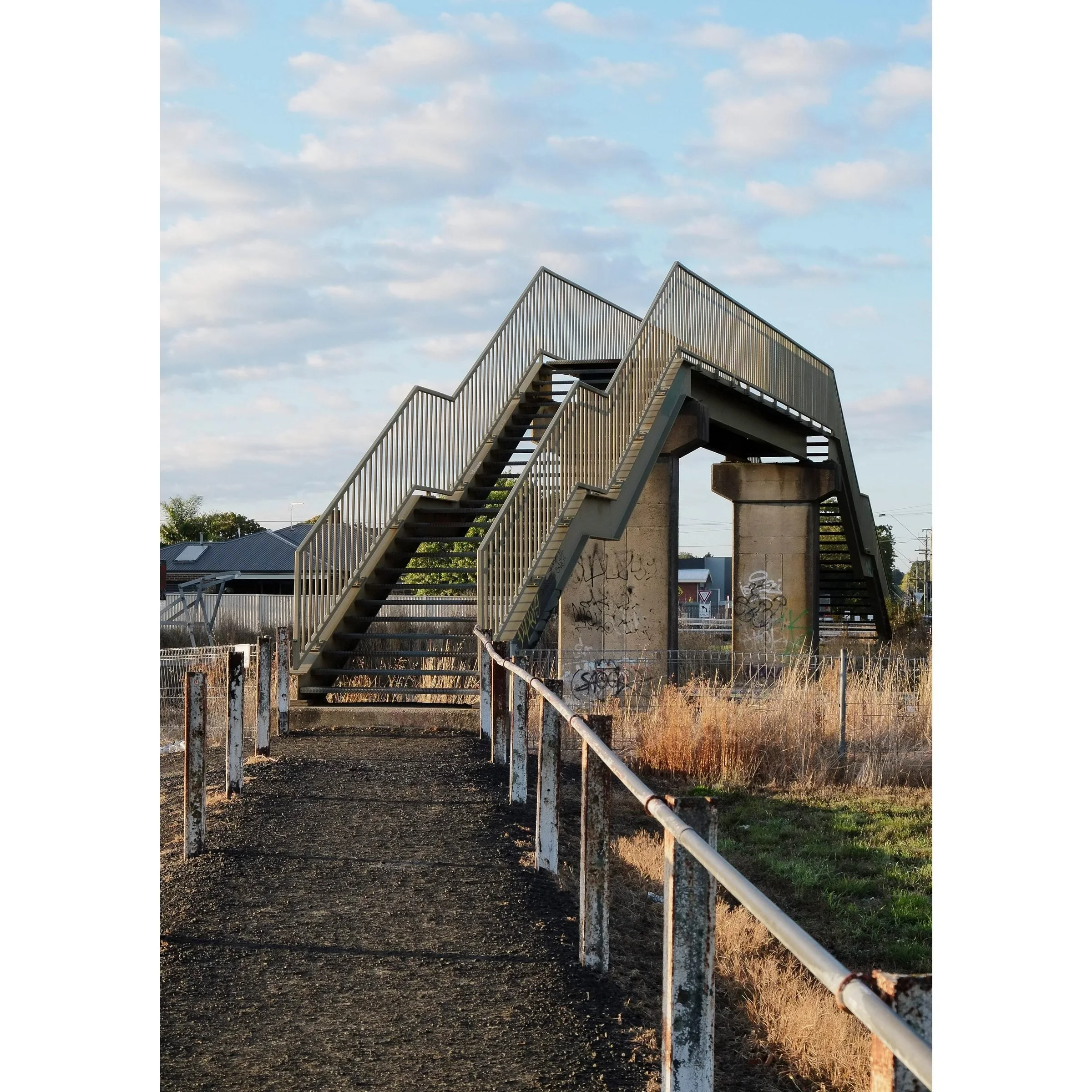 Stawell Street Bridge print preview footbridge over railway Ballarat Victoria by Matthew Sherren