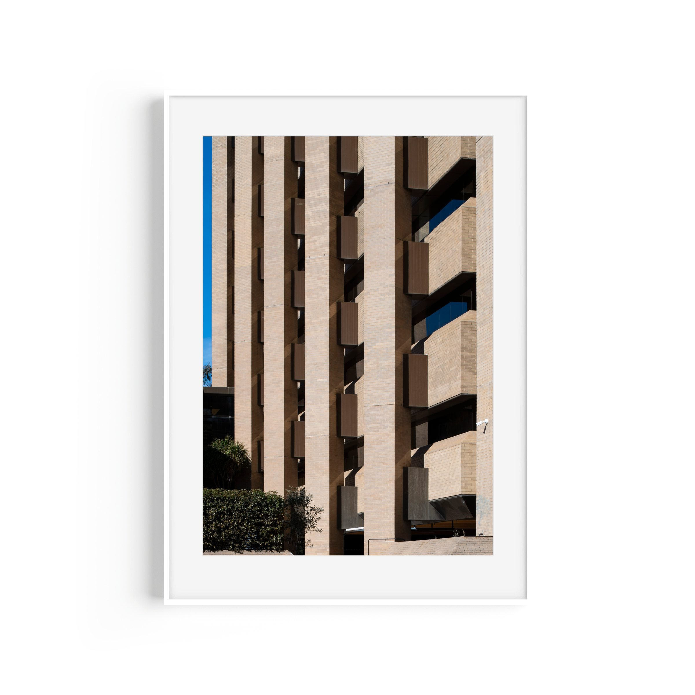 470 Northbourne #2 Canberra Architecture Print Transact House Dickson Portrait White Frame by Matthew Sherren