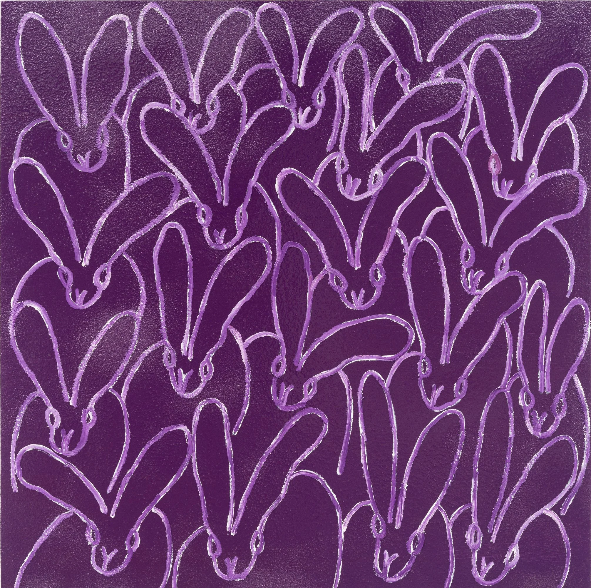 "Purple Diamond Dust" 2026, Oil & Acrylic with Diamond Dust on Canvas, 48 x 48 inches