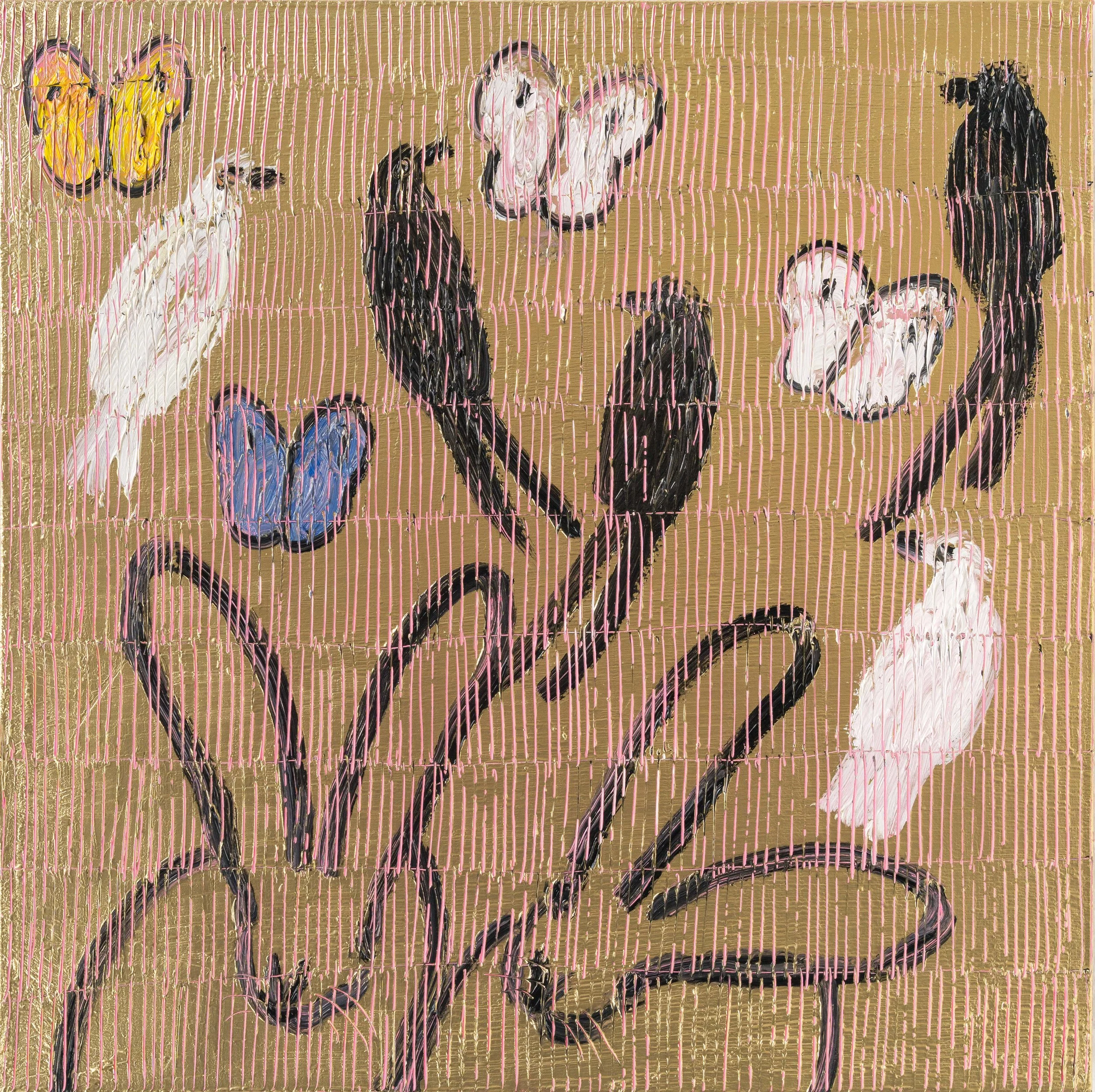 "Whydahs In Tail" 2026, Oil on Canvas, 30 x 30 inches