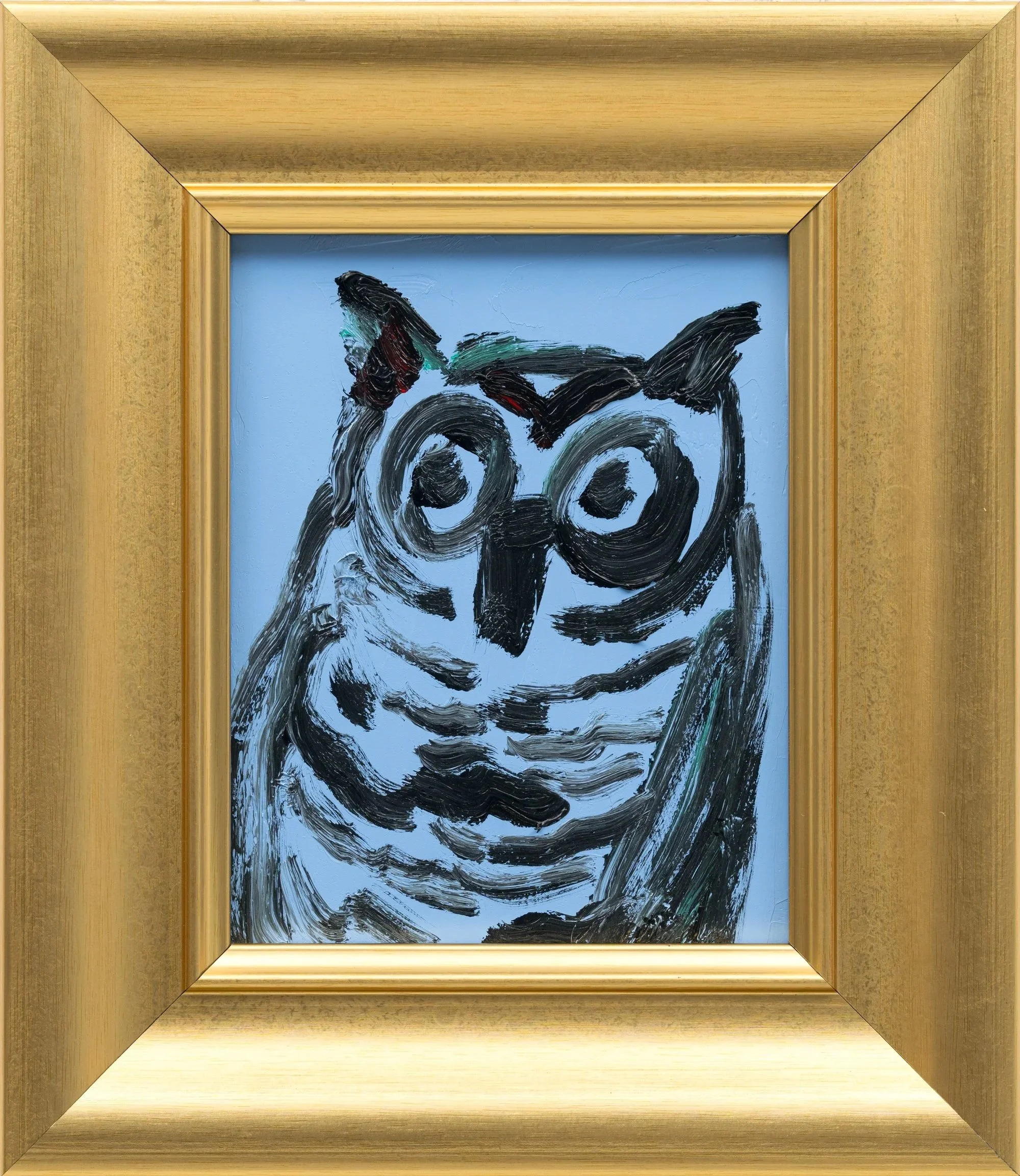 "Sky Owl" 2026, Oil on Wood, 10 x 8 inches